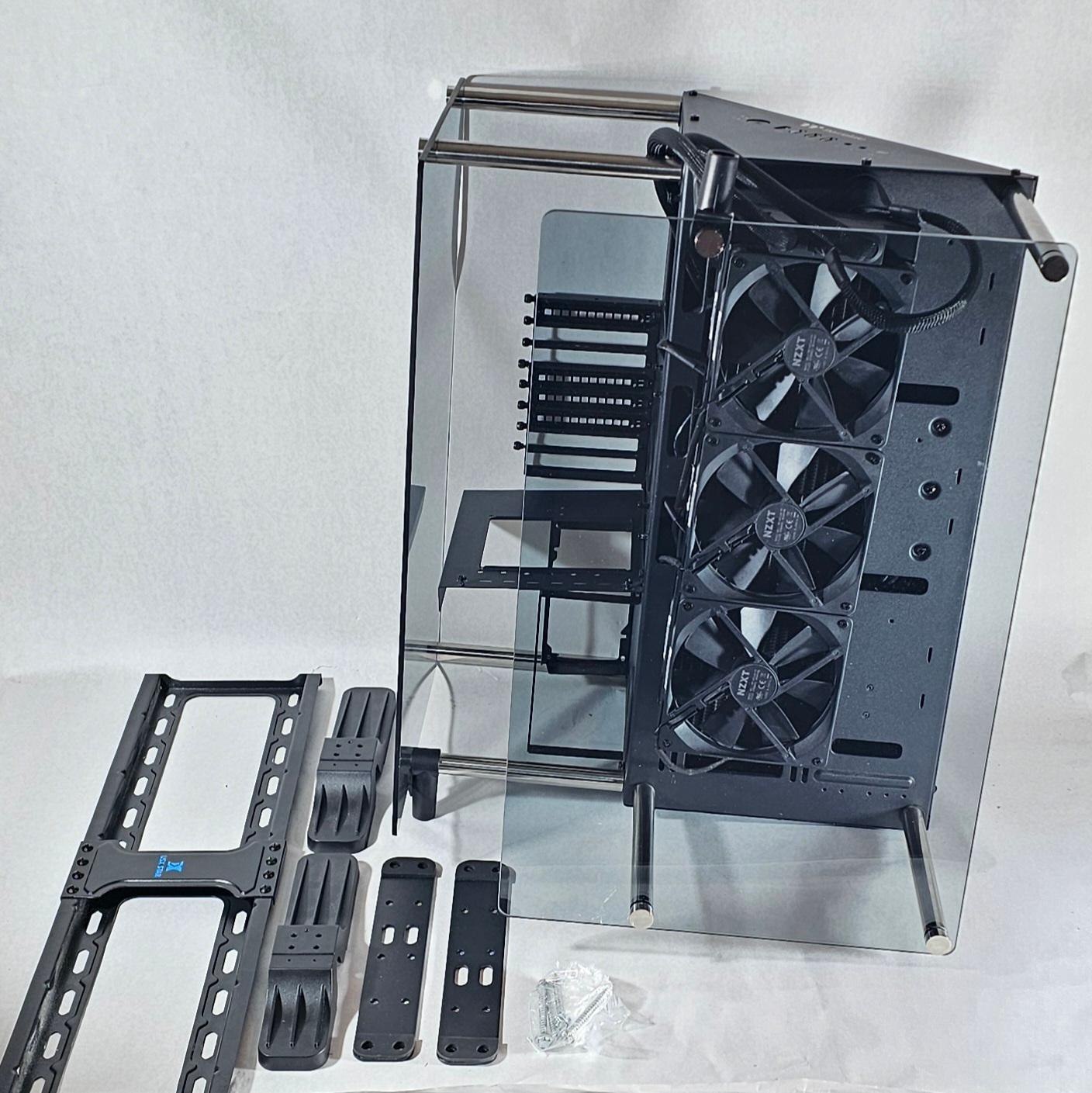 Thermaltake Core P90 Tempered Glass Edition (Wall Mount PC Case) w\ NZXT 420mm AIO & Wall Mount