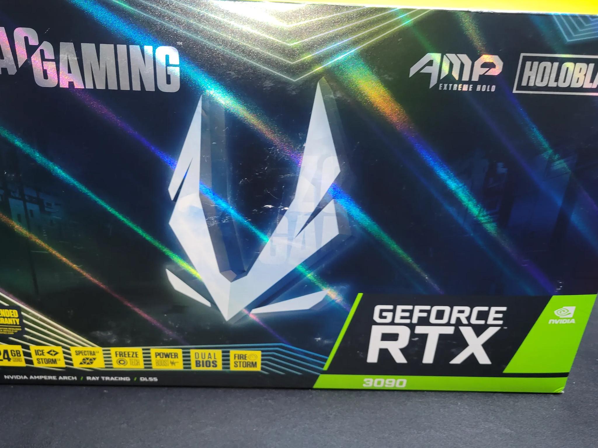 🔥 ZOTAC GAMING RTX 3090 AMP Holo Black | Clean, Never Overclocked or Mined – Ready to Dominate! 🔥