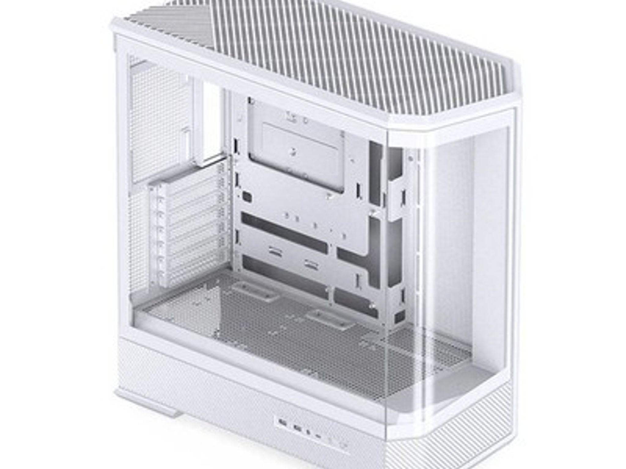 Clearance JONSBO D400 White ATX Mid Tower Case OEM Curved Glass - New
