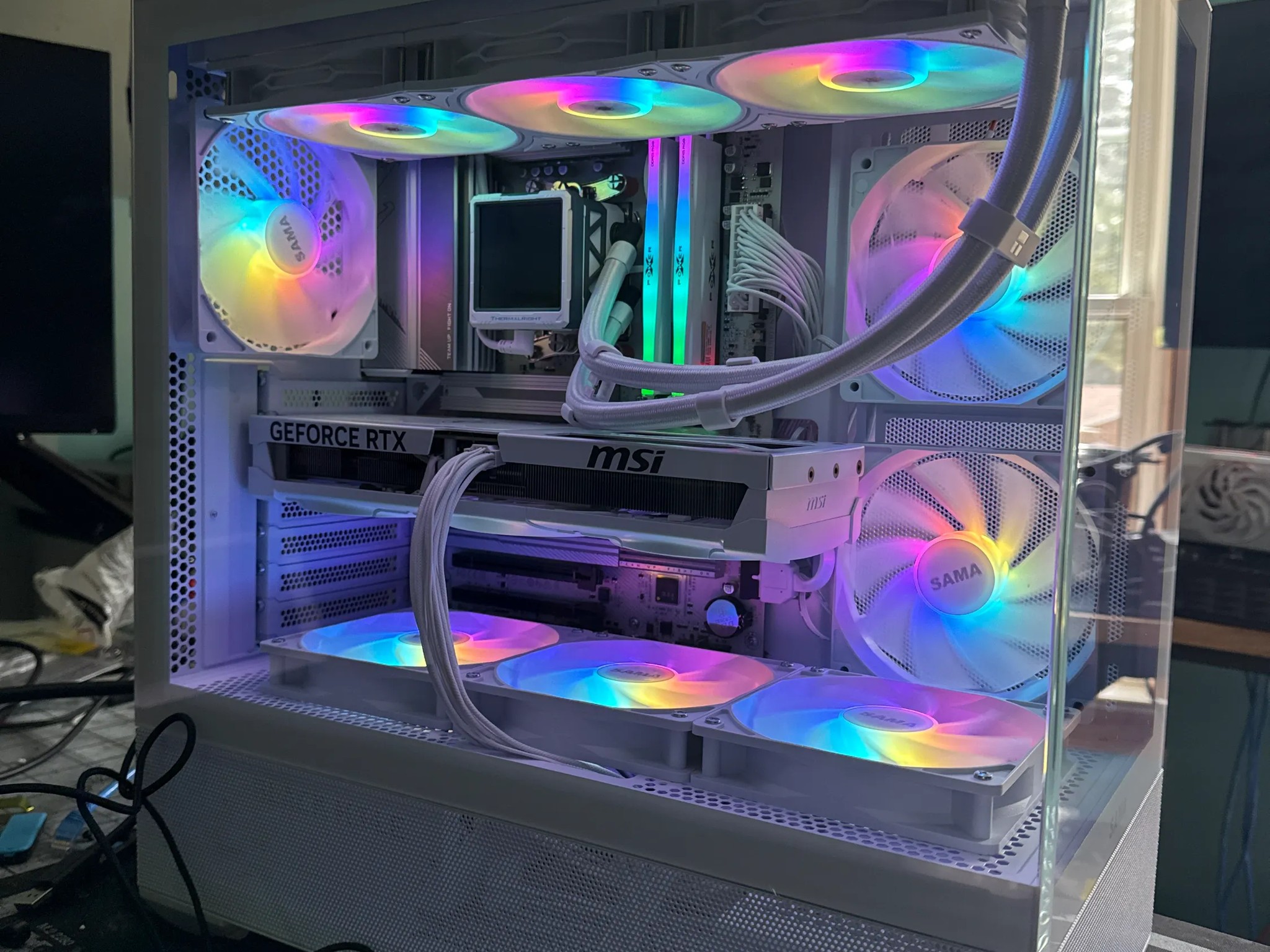 RTX 5080 Whiteout Gaming PC 9800x3d 64GB DDR5 2TB NVME SSD