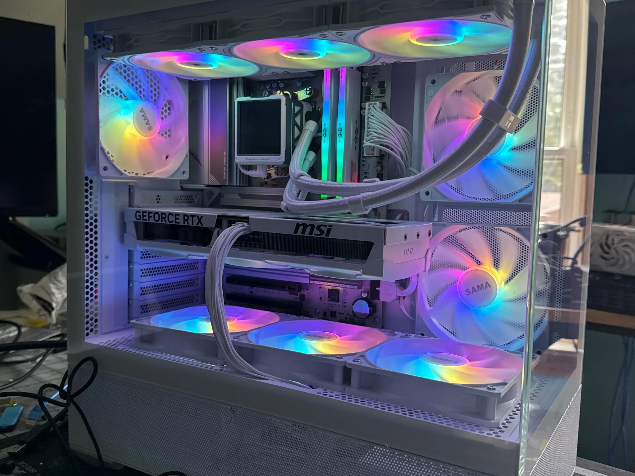 RTX 5080 Whiteout Gaming PC 9800x3d 64GB DDR5 2TB NVME SSD