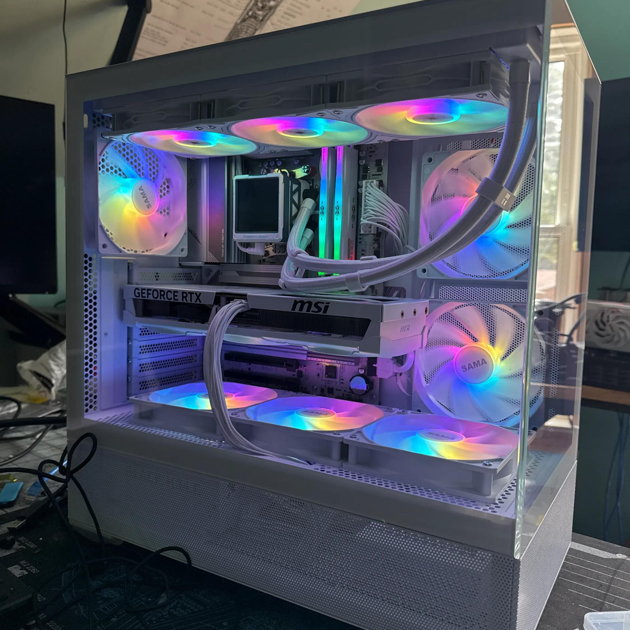 RTX 5080 Whiteout Gaming PC 9800x3d 64GB DDR5 2TB NVME SSD