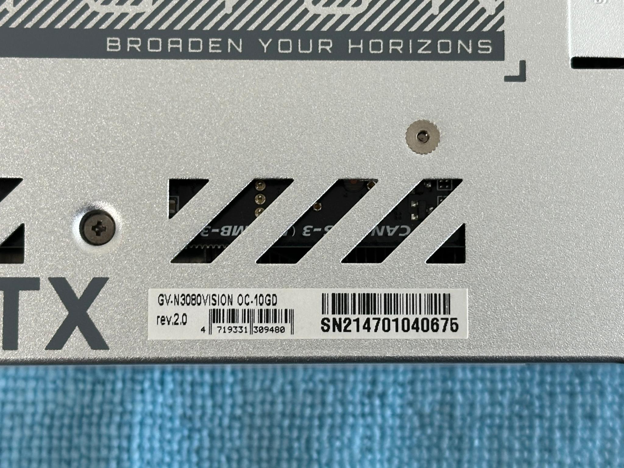 GIGABYTE GeForce RTX 3080 Vision OC 10GB Graphics Card