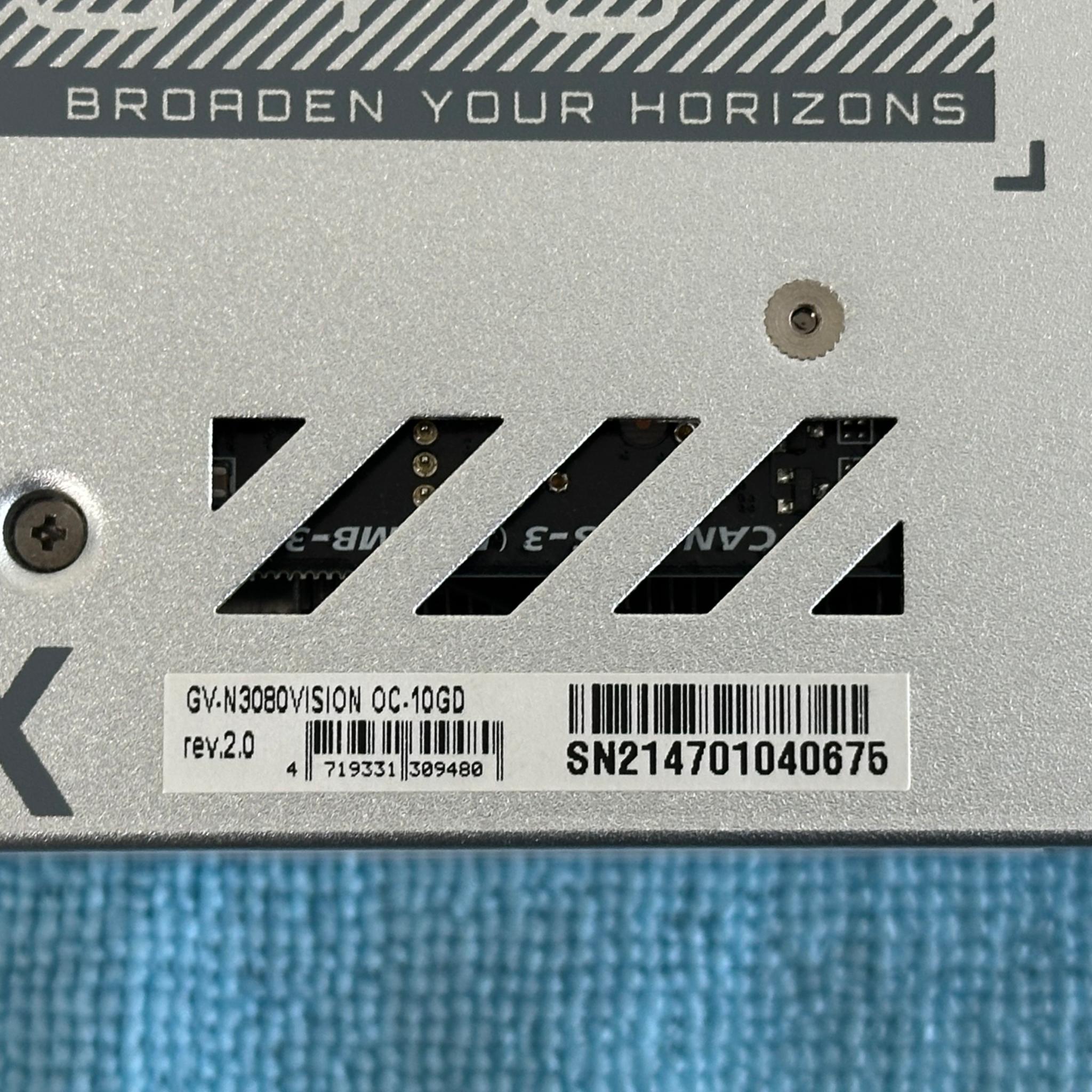 GIGABYTE GeForce RTX 3080 Vision OC 10GB Graphics Card