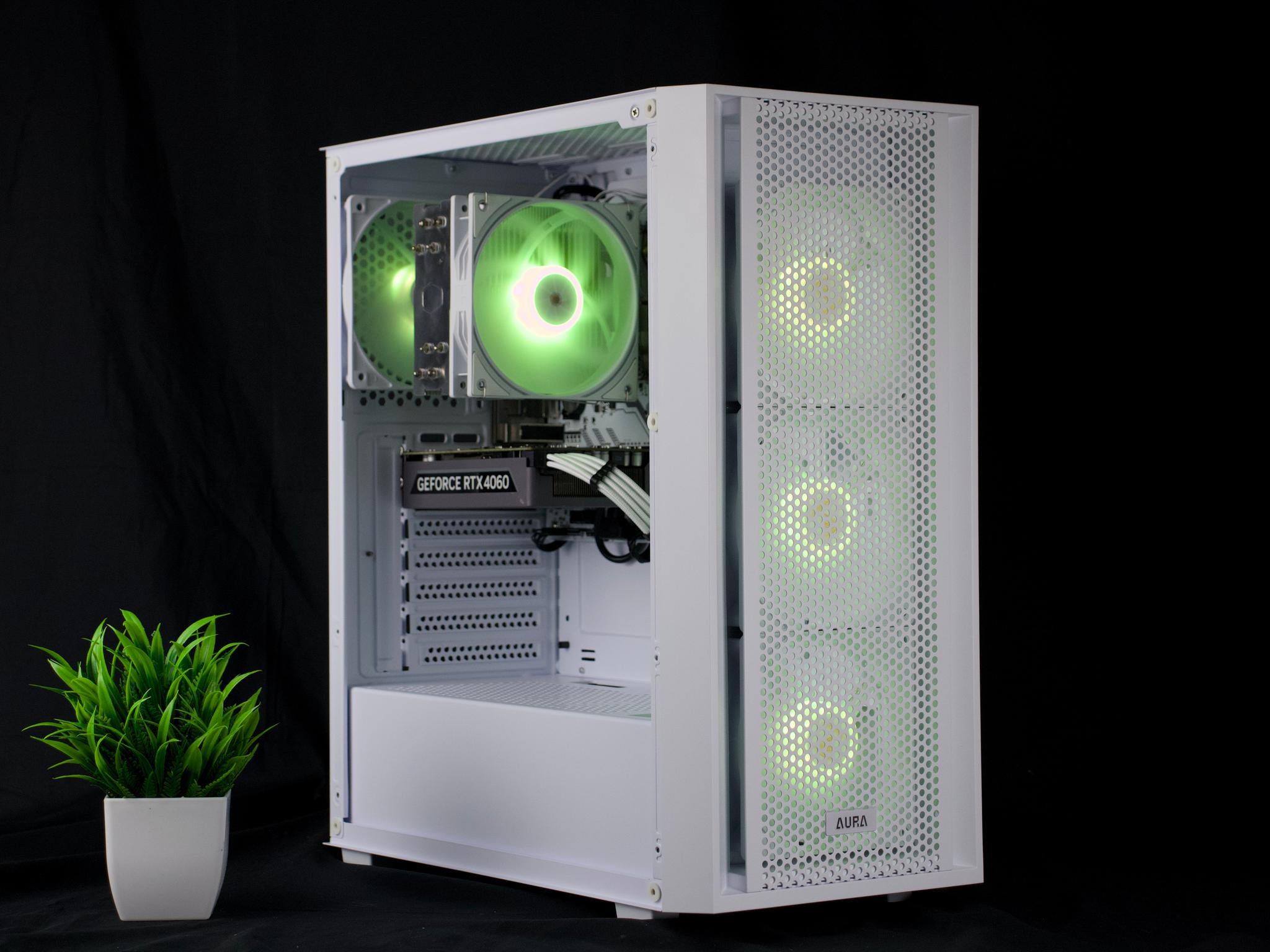 🧊❄️🧊 White Gaming PC – RTX 4060 , Ryzen 7 2700X, 16GB RAM, 500GB SSD - WiFi, BlueTooth 🧊❄️🧊