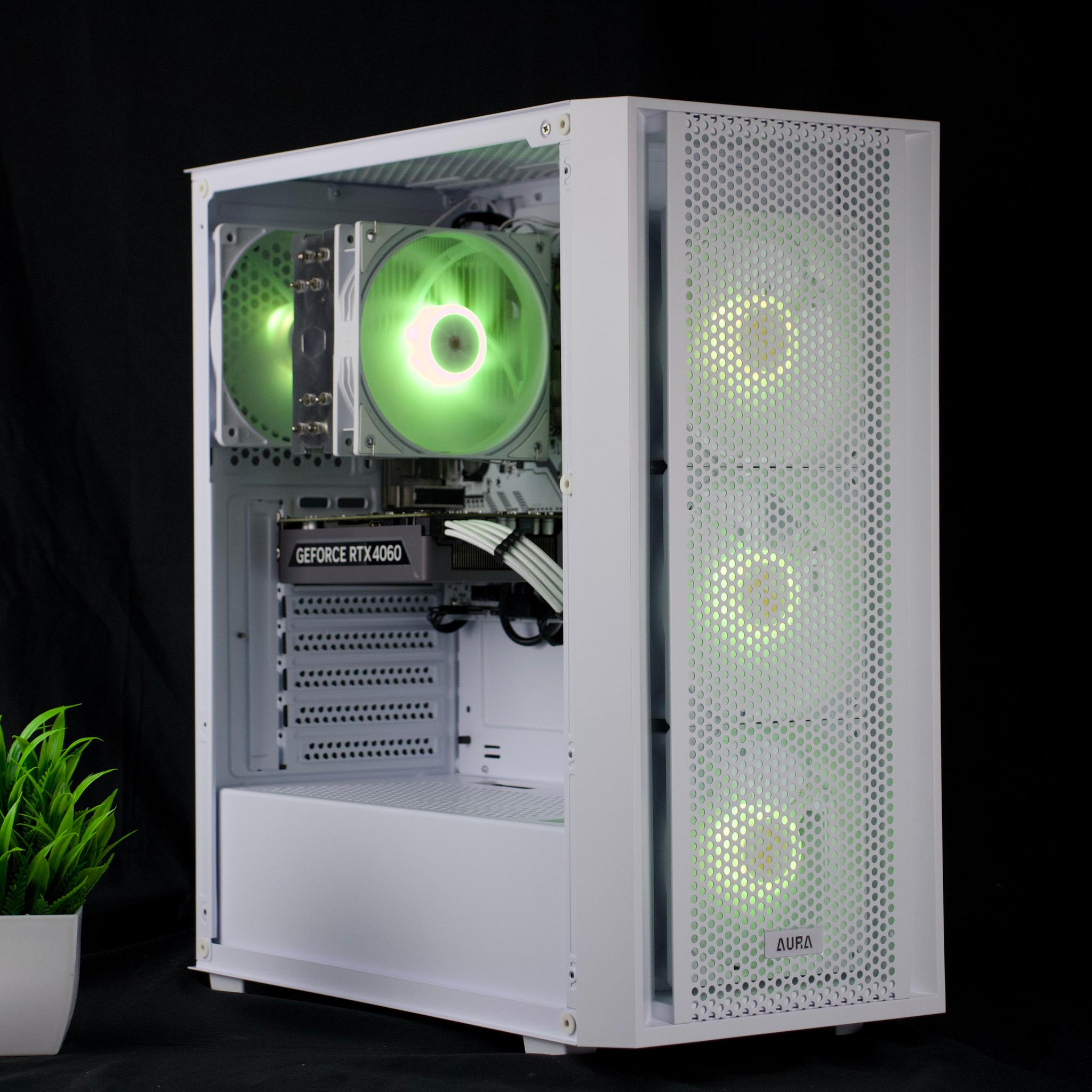 🧊❄️🧊 White Gaming PC – RTX 4060 , Ryzen 7 2700X, 16GB RAM, 500GB SSD - WiFi, BlueTooth 🧊❄️🧊