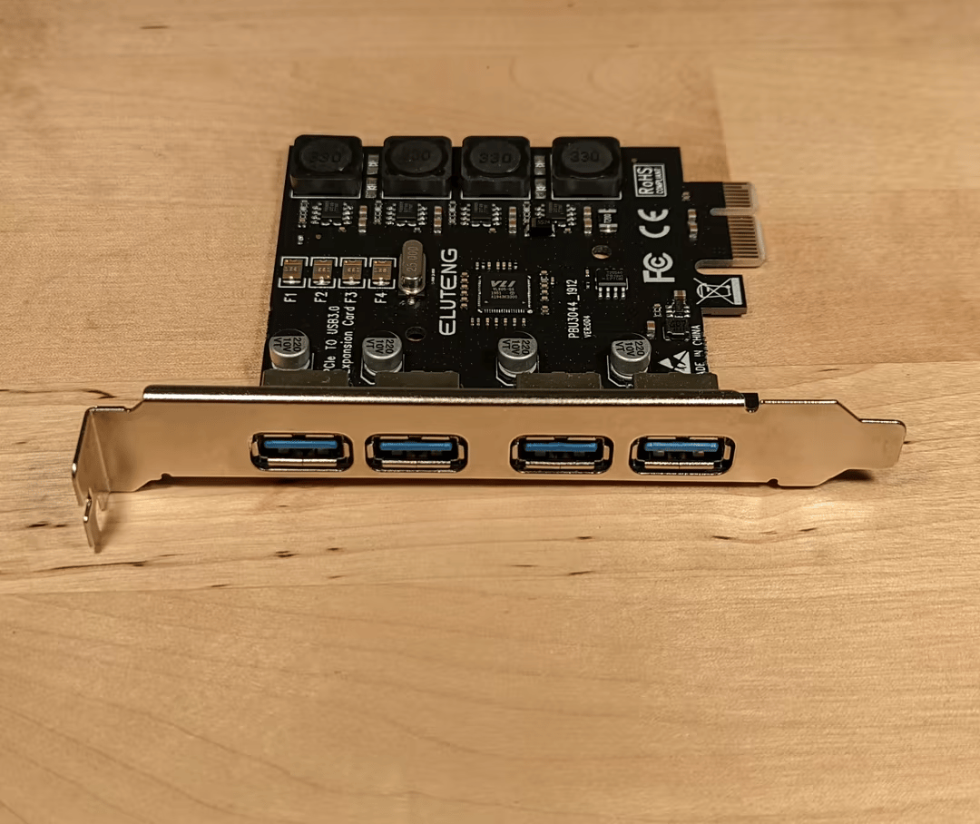 ELUTENG PCIe USB 3.0 Expansion Card | 5Gbps | 4 Ports 