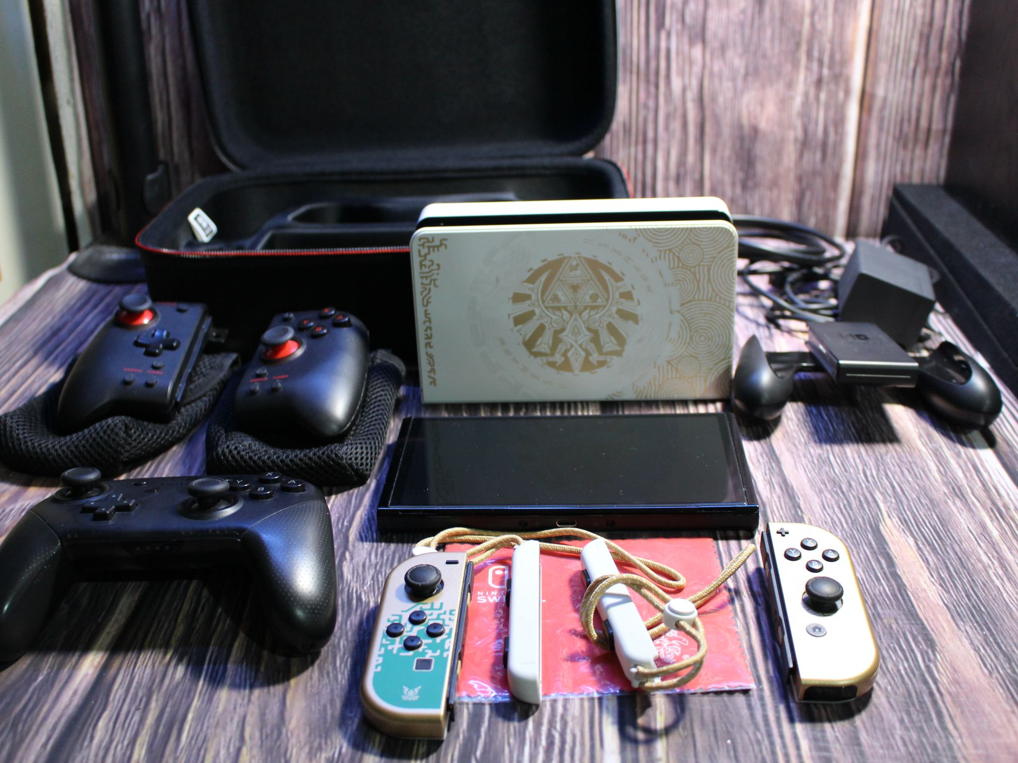 Nintendo Switch OLED The Legend of Zelda: Tears of the Kingdom Edition W/ 128GB SD, Pro Controllers