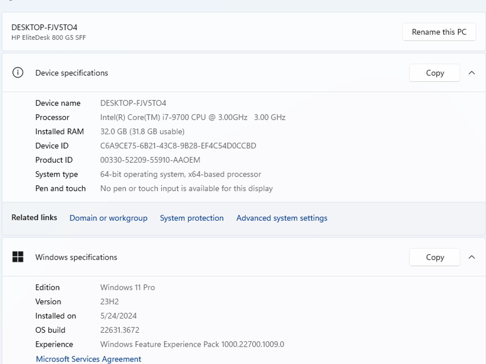 HP EliteDesk 800 G5 SFF