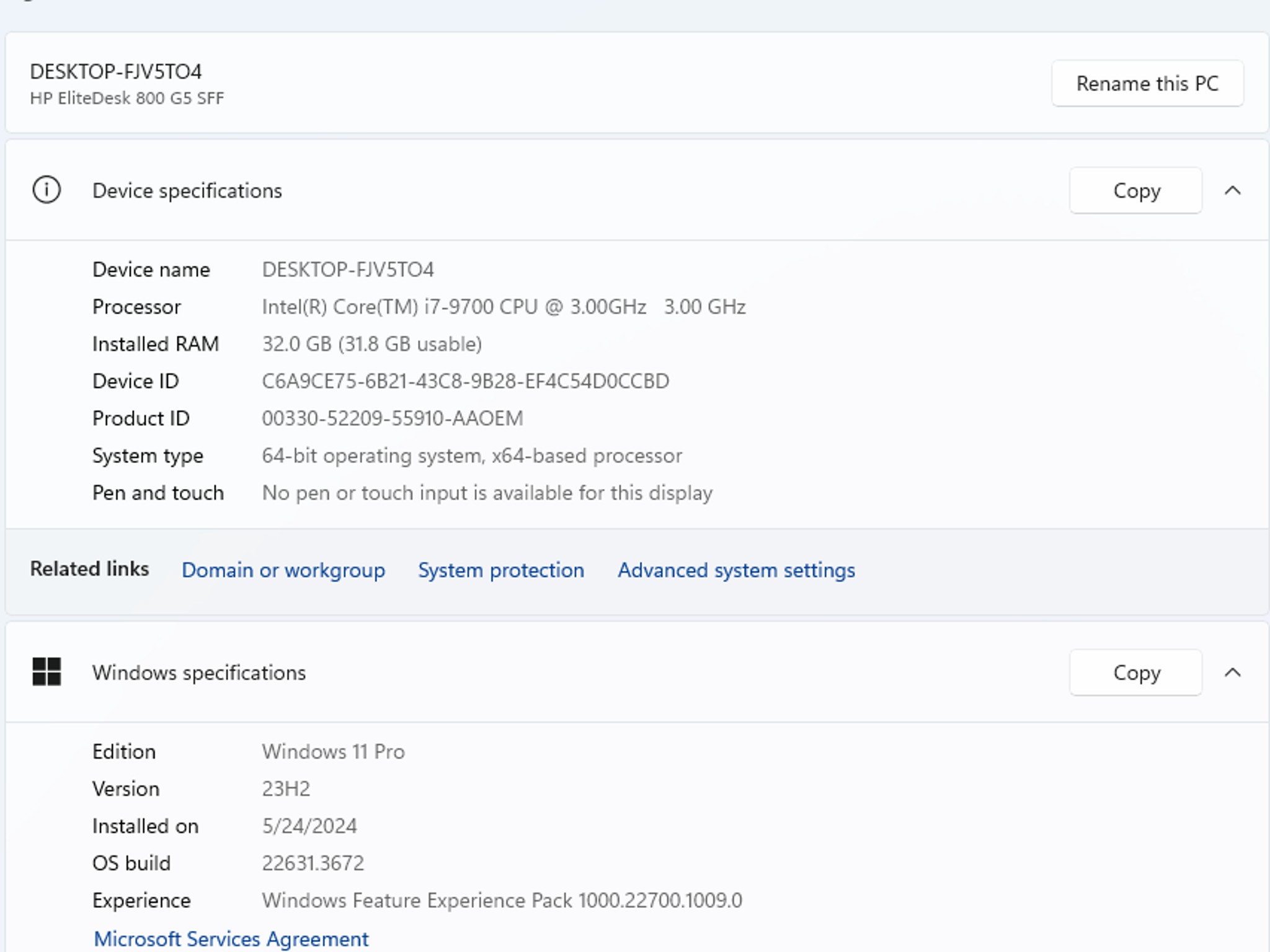 HP EliteDesk 800 G5 SFF