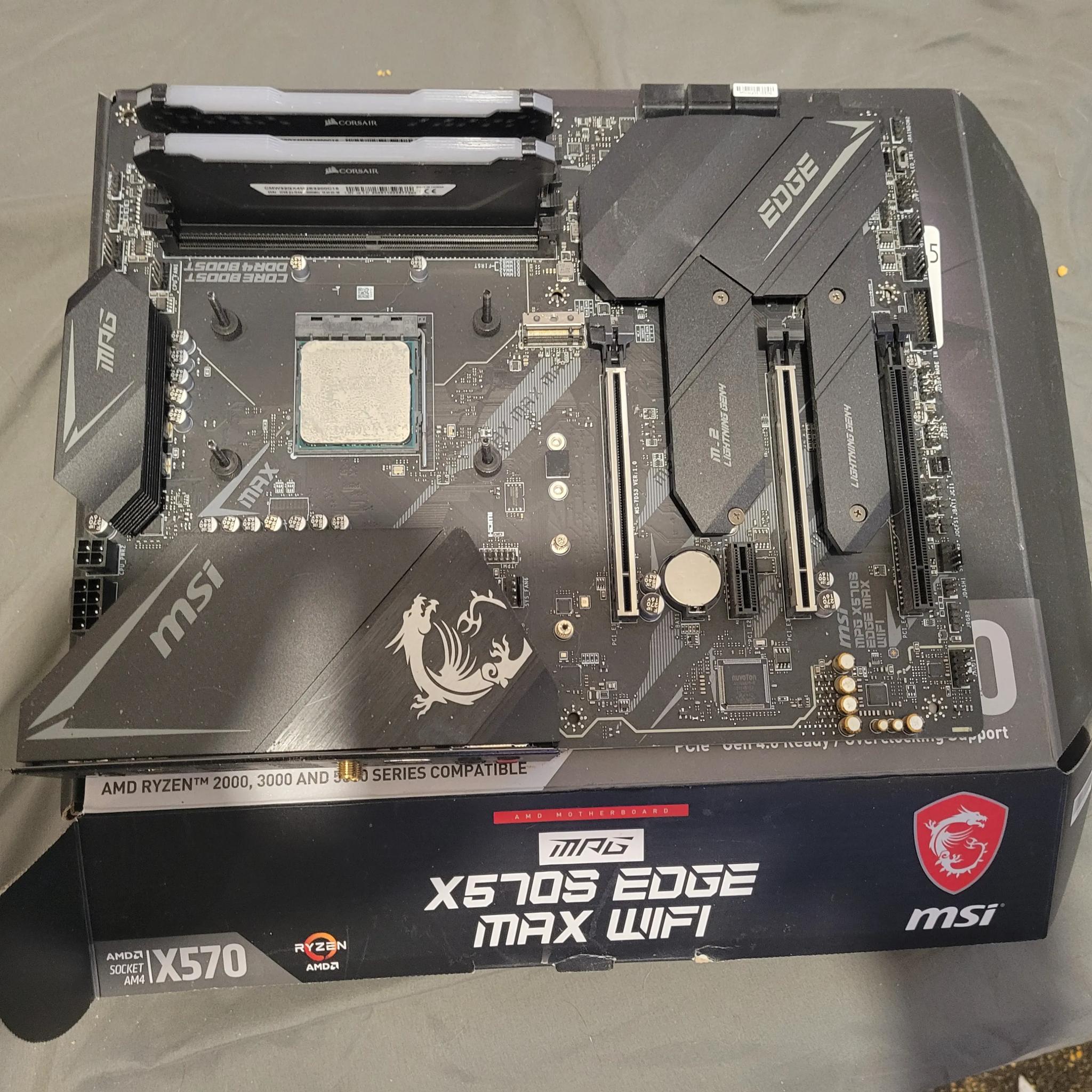 Msi x570 edge max ryzen 9 3950x plus 32gb mem