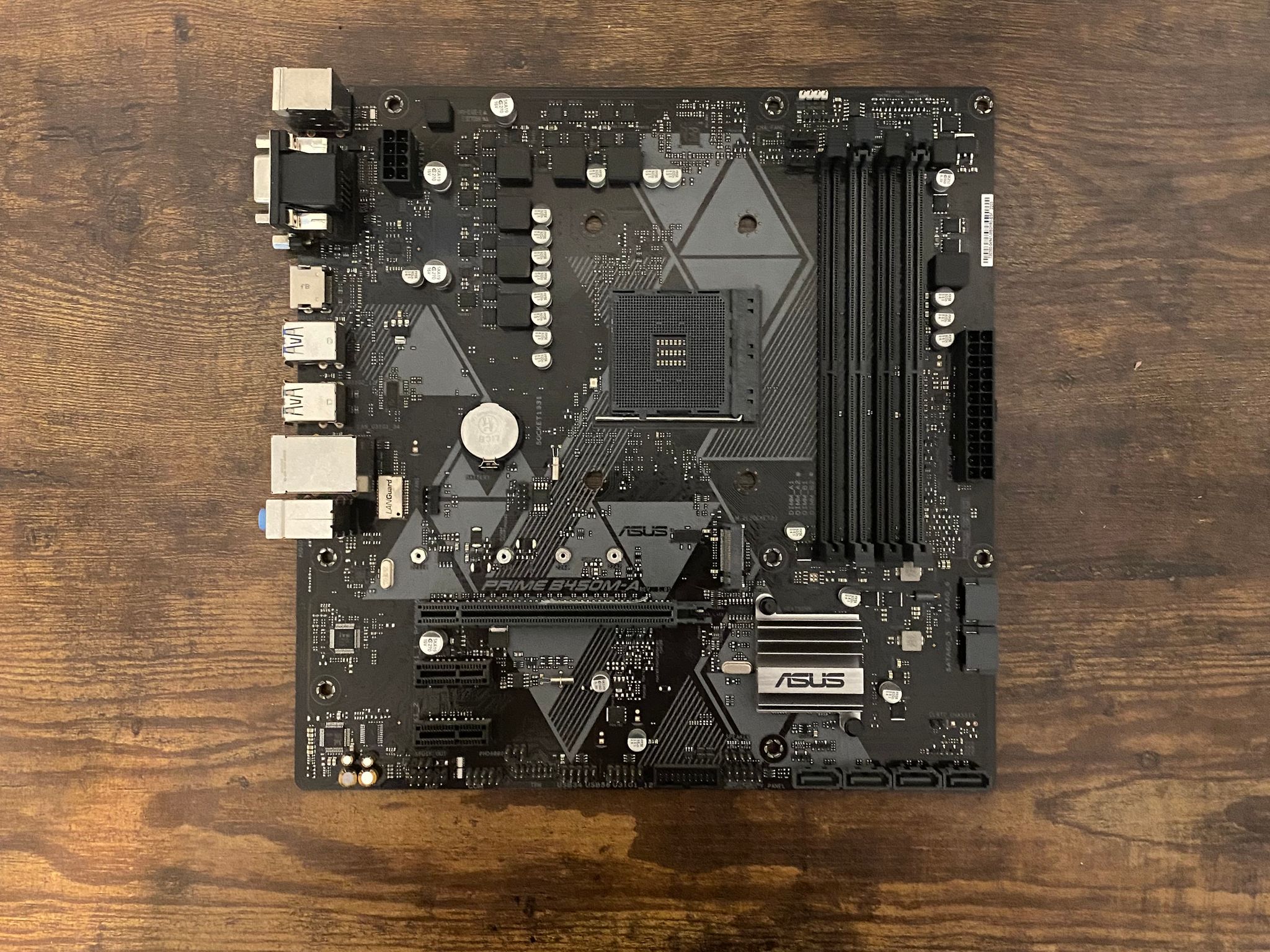 AM4 B-450m-A DDR4 m-ATX motherboard (READ DESC) pretty please w io shield & backplate