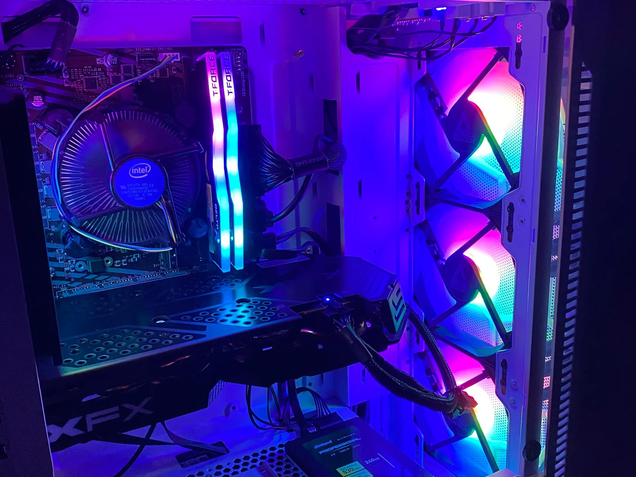Rx580 4gb Intel core i3-10100 Gaming PC RGB WIFI