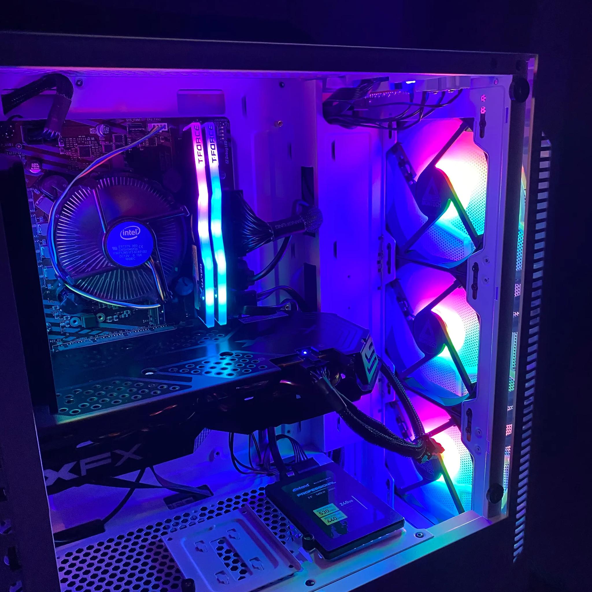 Rx580 4gb Intel core i3-10100 Gaming PC RGB WIFI