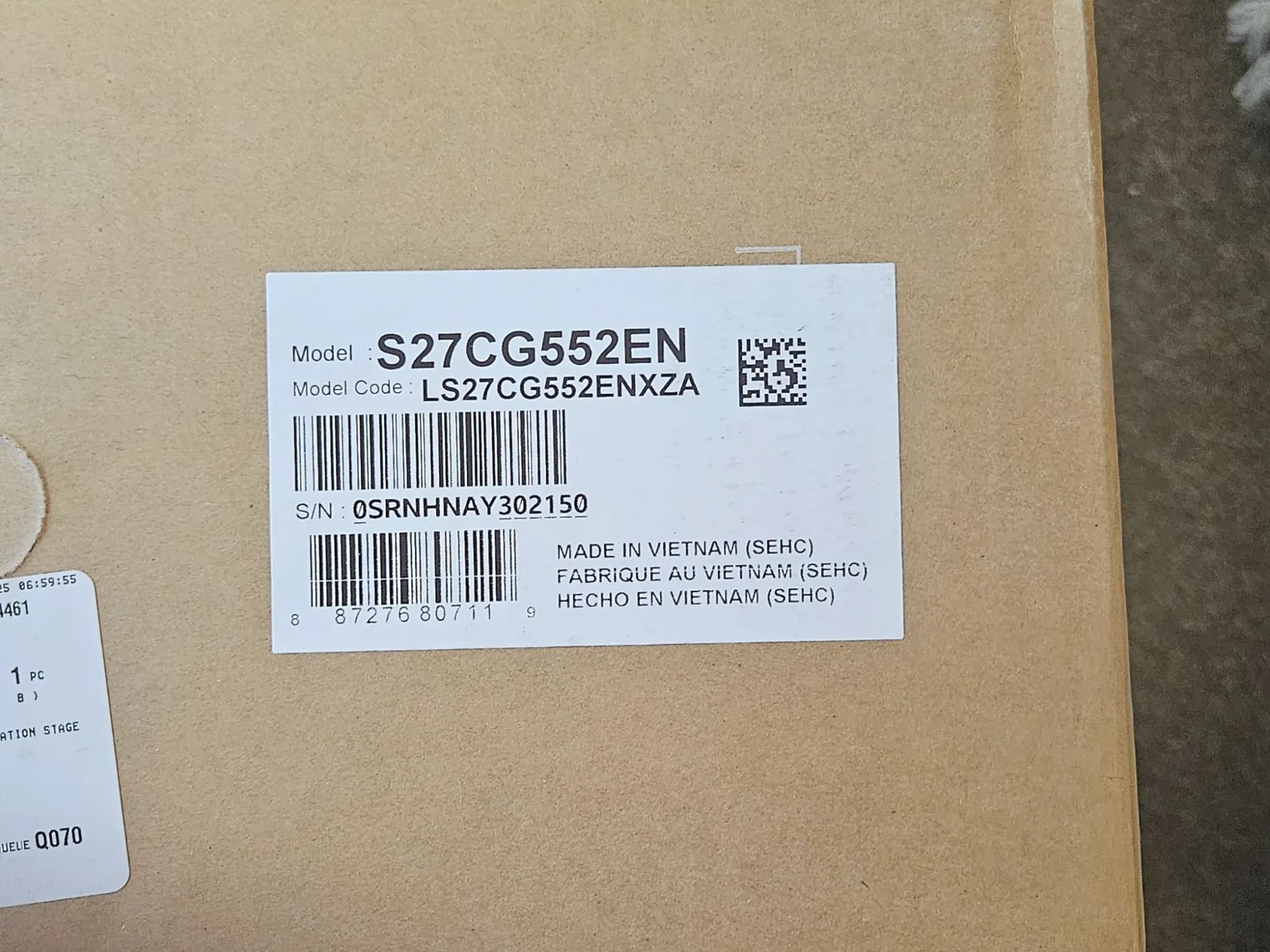 Samsung Odyssey LS27CG552ENXZA G55C QHD 165Hz 1ms BRAND NEW IN BOX