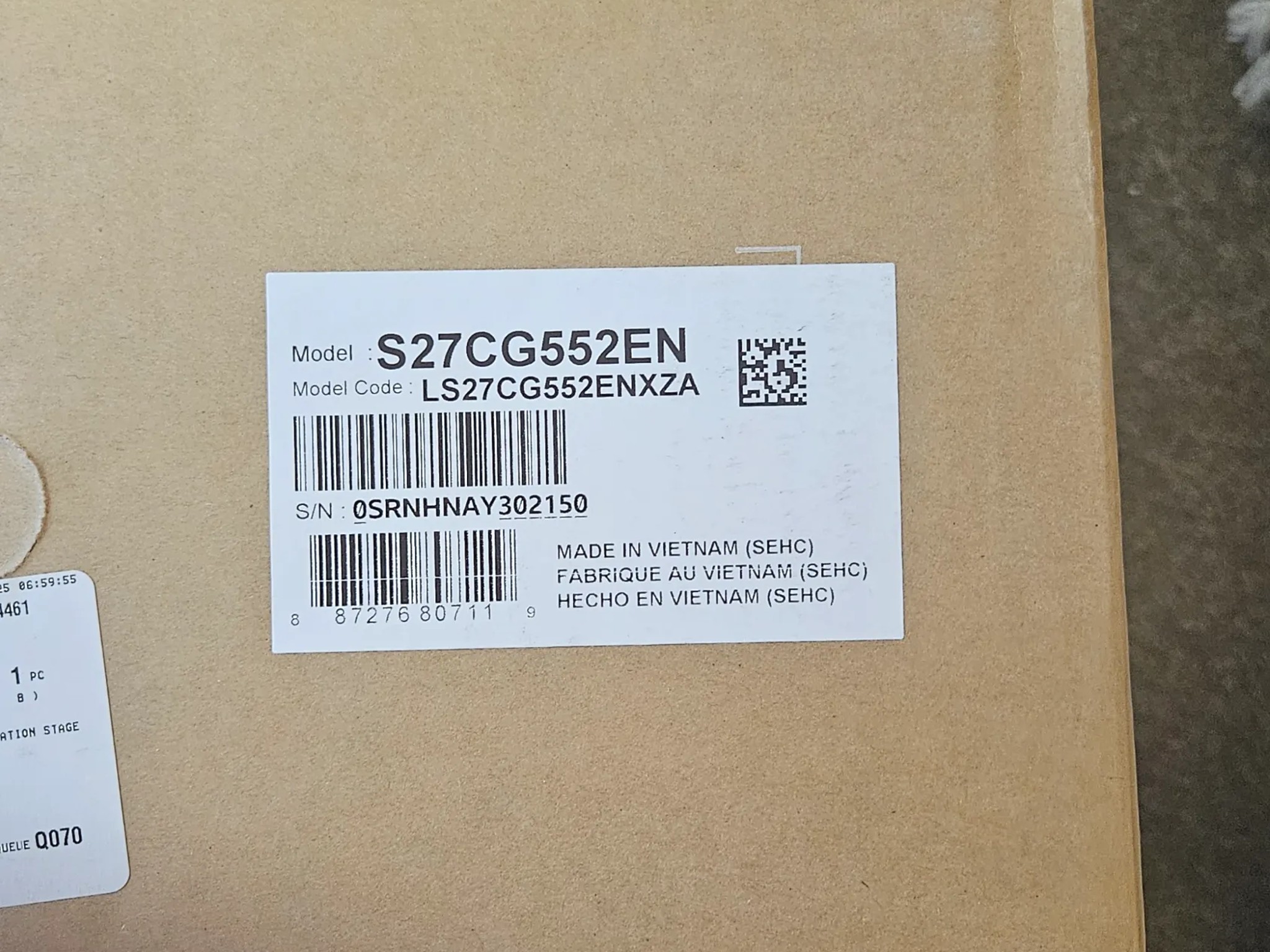 Samsung Odyssey LS27CG552ENXZA G55C QHD 165Hz 1ms BRAND NEW IN BOX