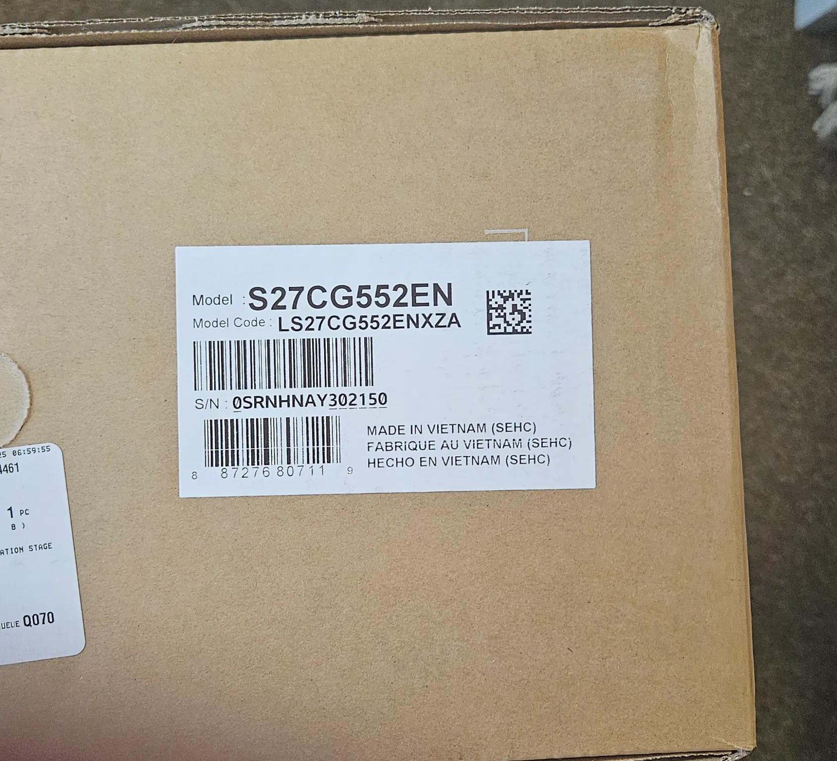 Samsung Odyssey LS27CG552ENXZA G55C QHD 165Hz 1ms BRAND NEW IN BOX