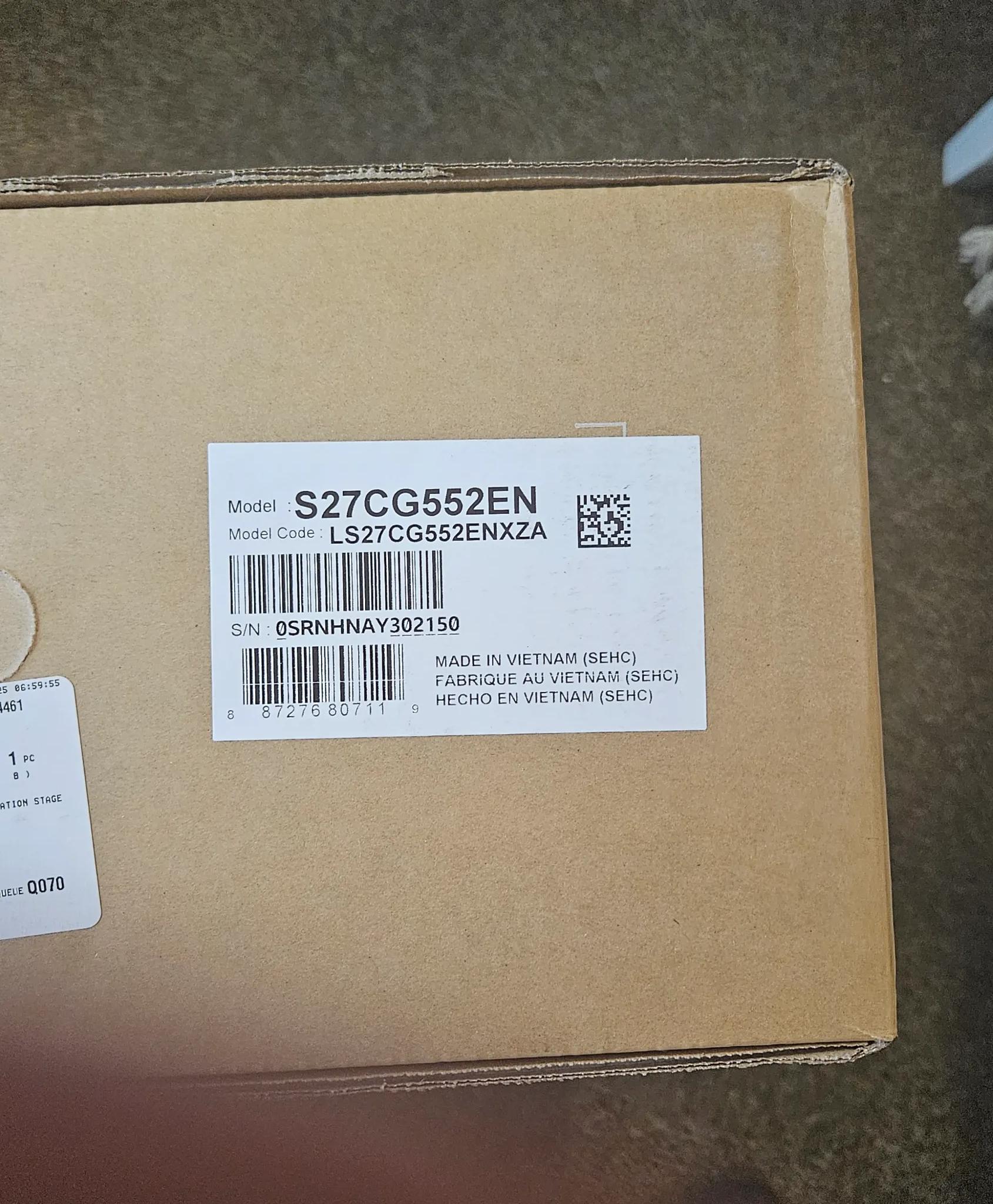 Samsung Odyssey LS27CG552ENXZA G55C QHD 165Hz 1ms BRAND NEW IN BOX