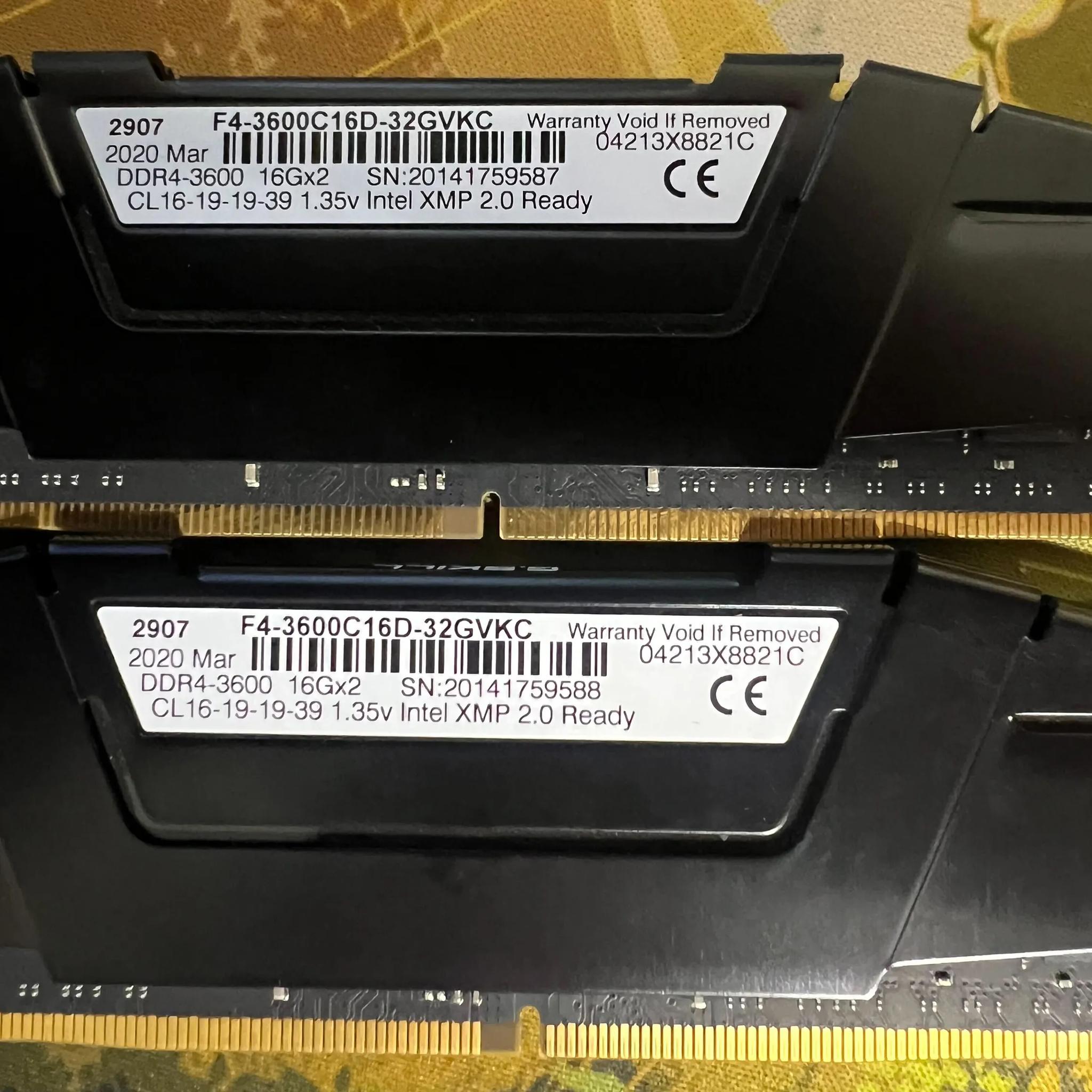 32 Gb DDR4-3600 G Skill [16x2]