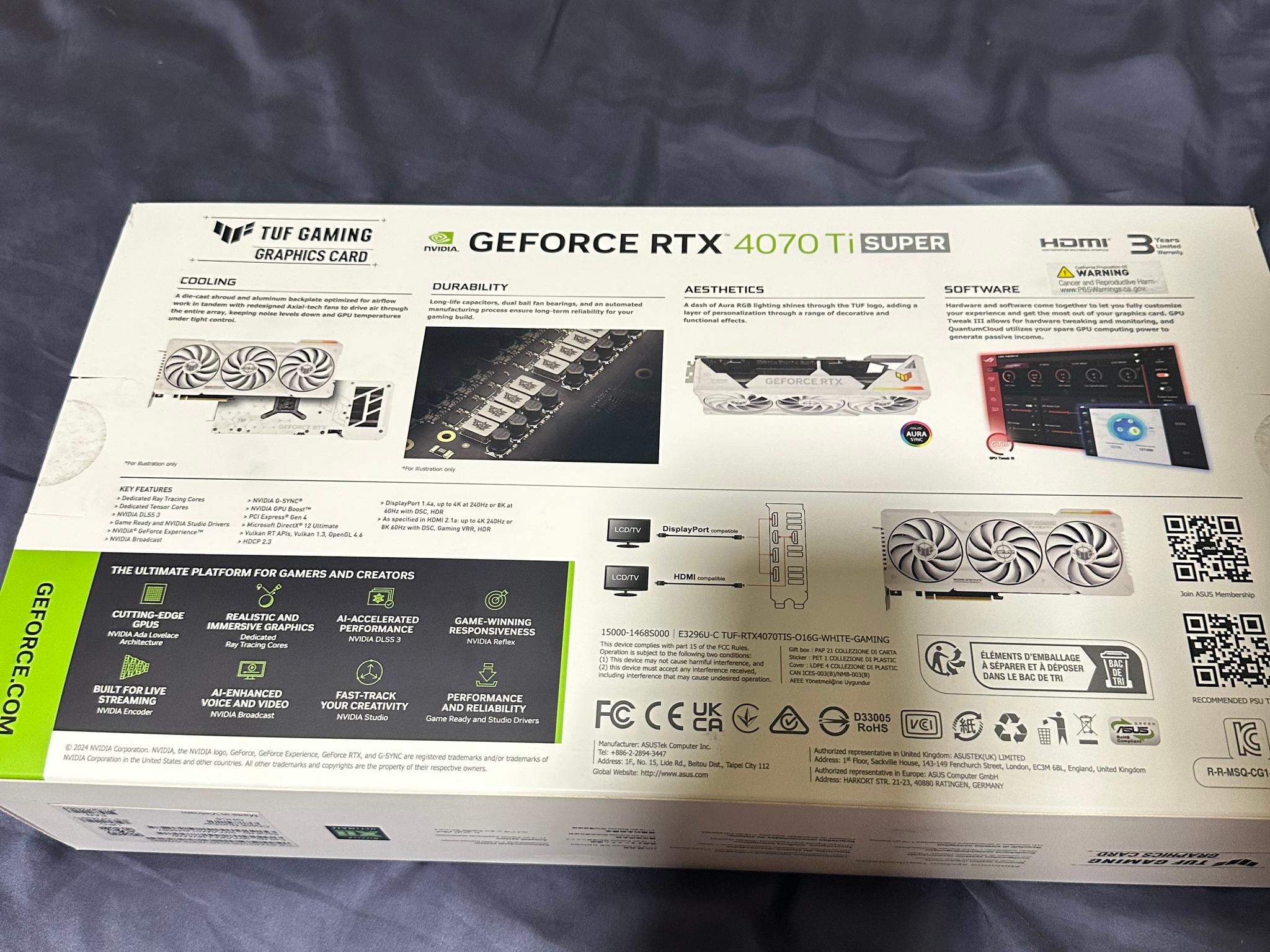 Asus TUF GAMING OC GeForce RTX 4070 Ti SUPER