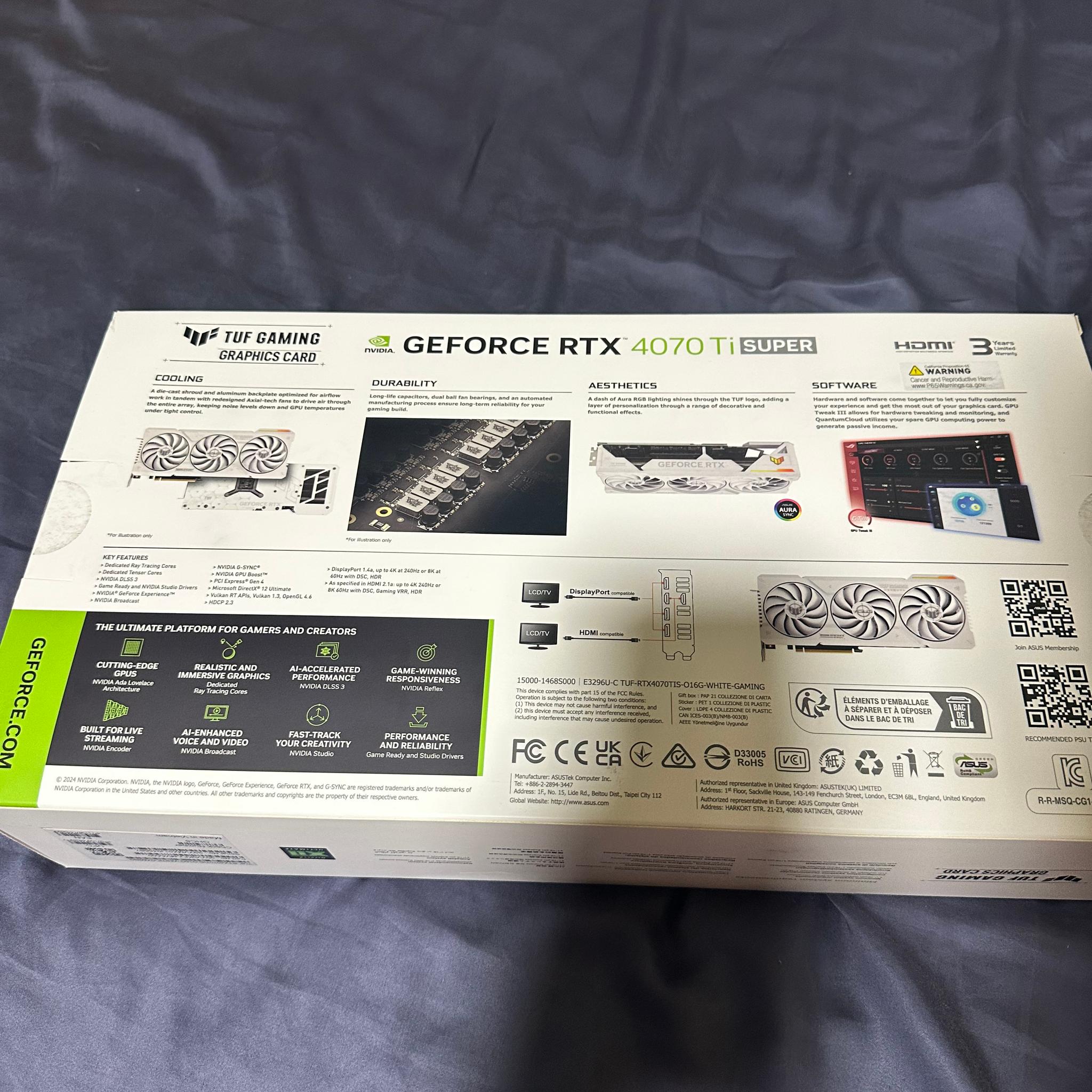 Asus TUF GAMING OC GeForce RTX 4070 Ti SUPER