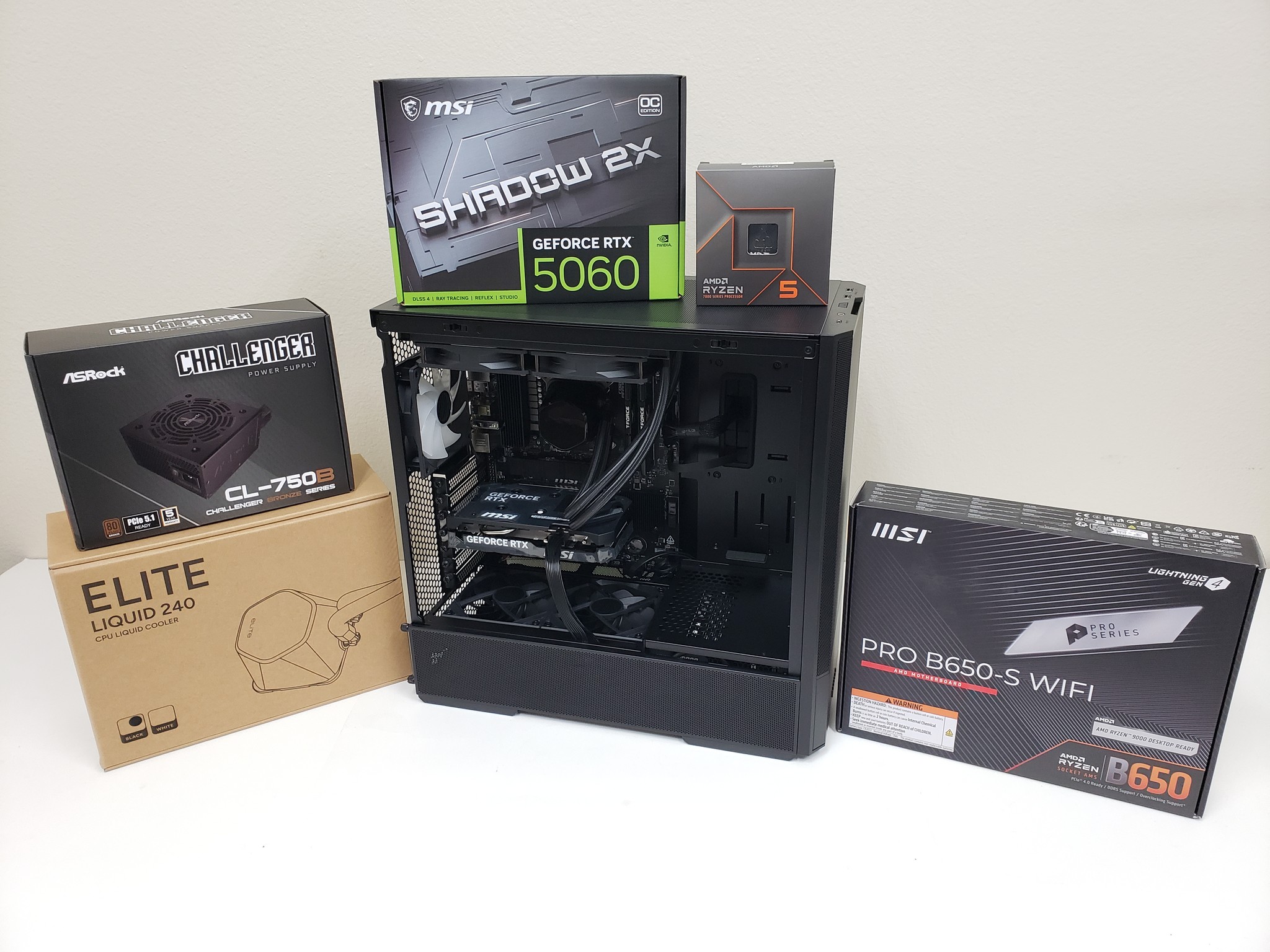 PC on Sale! Ryzen 5 7600X, RTX 5060, 32GB-DDR5 6000, 1TB SSD NVMe, 750W PSU