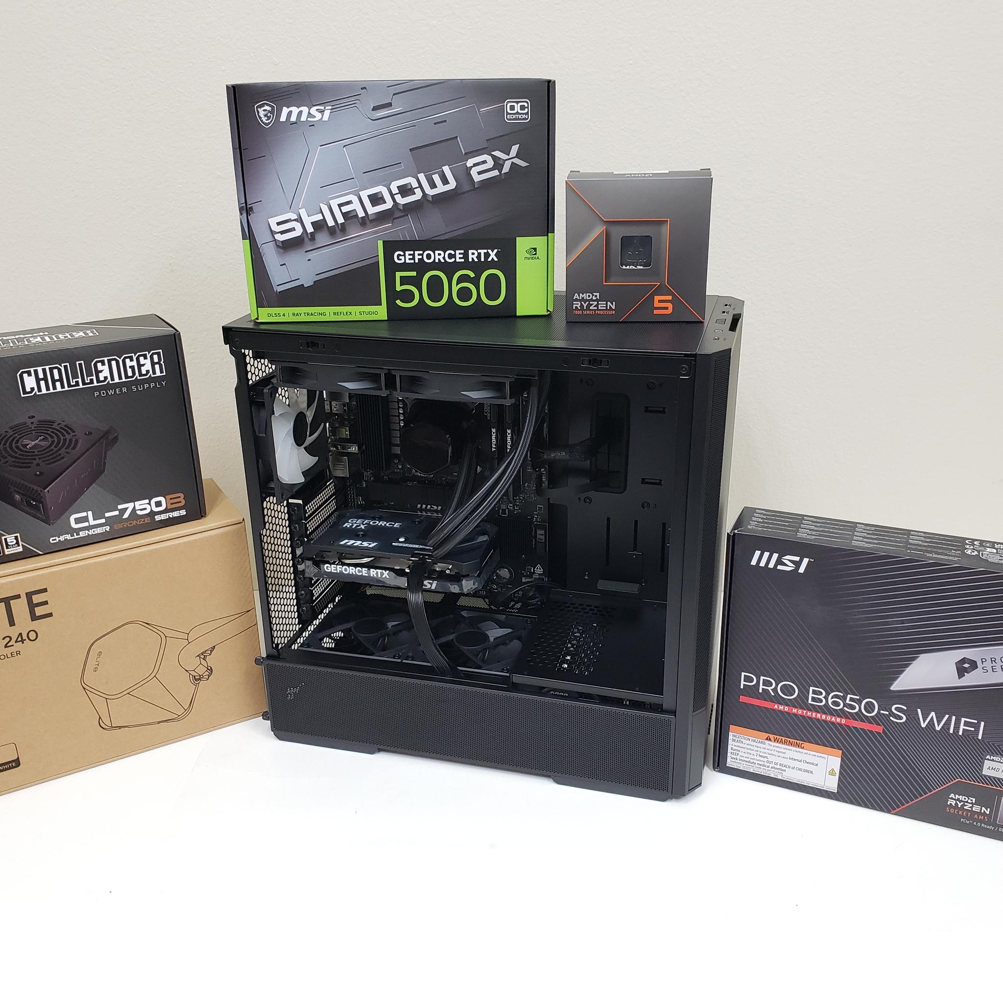 PC on Sale! Ryzen 5 7600X, RTX 5060, 32GB-DDR5 6000, 1TB SSD NVMe, 750W PSU
