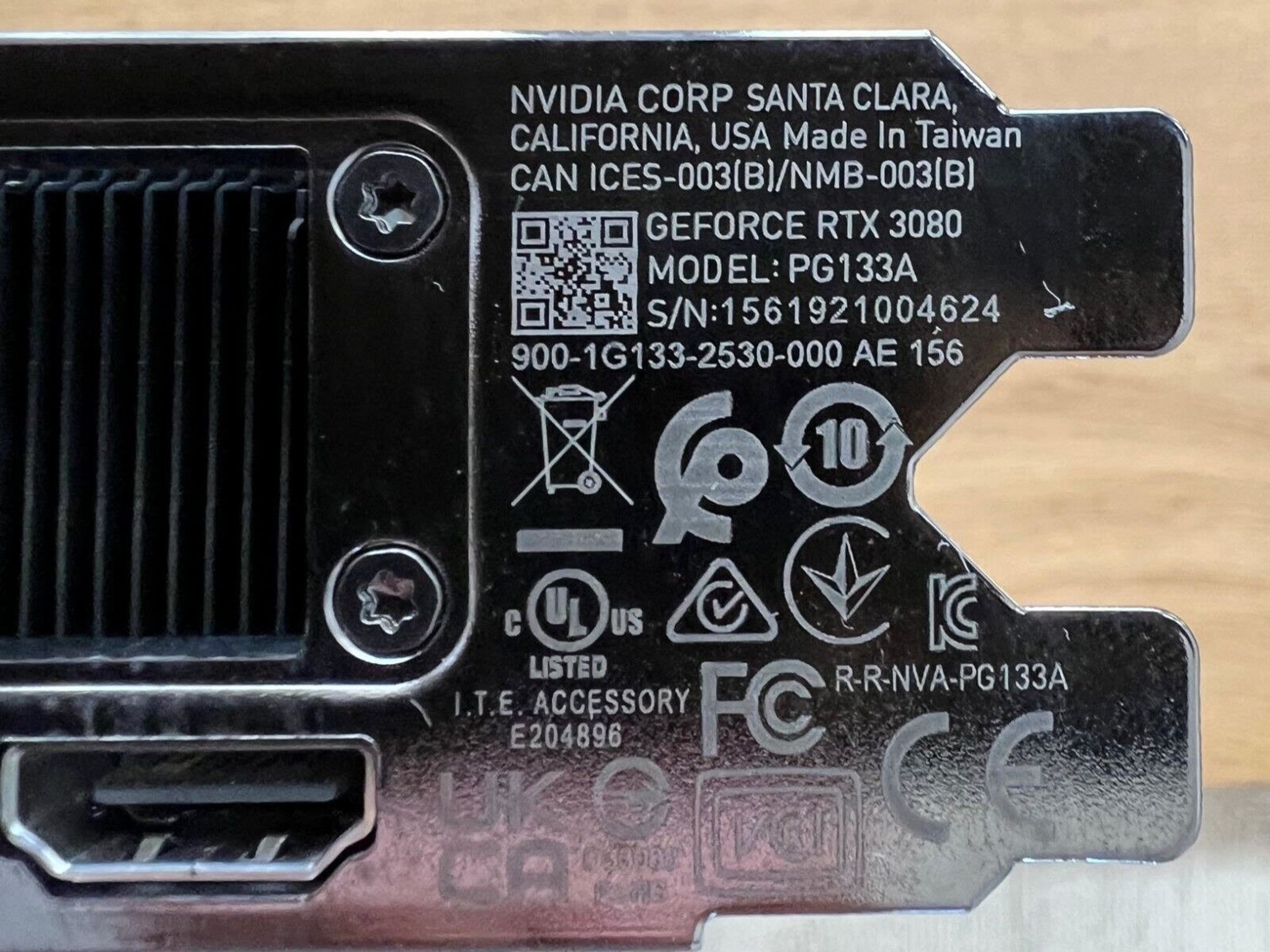 3080 10gb Founder's Edition GPU Nvidia