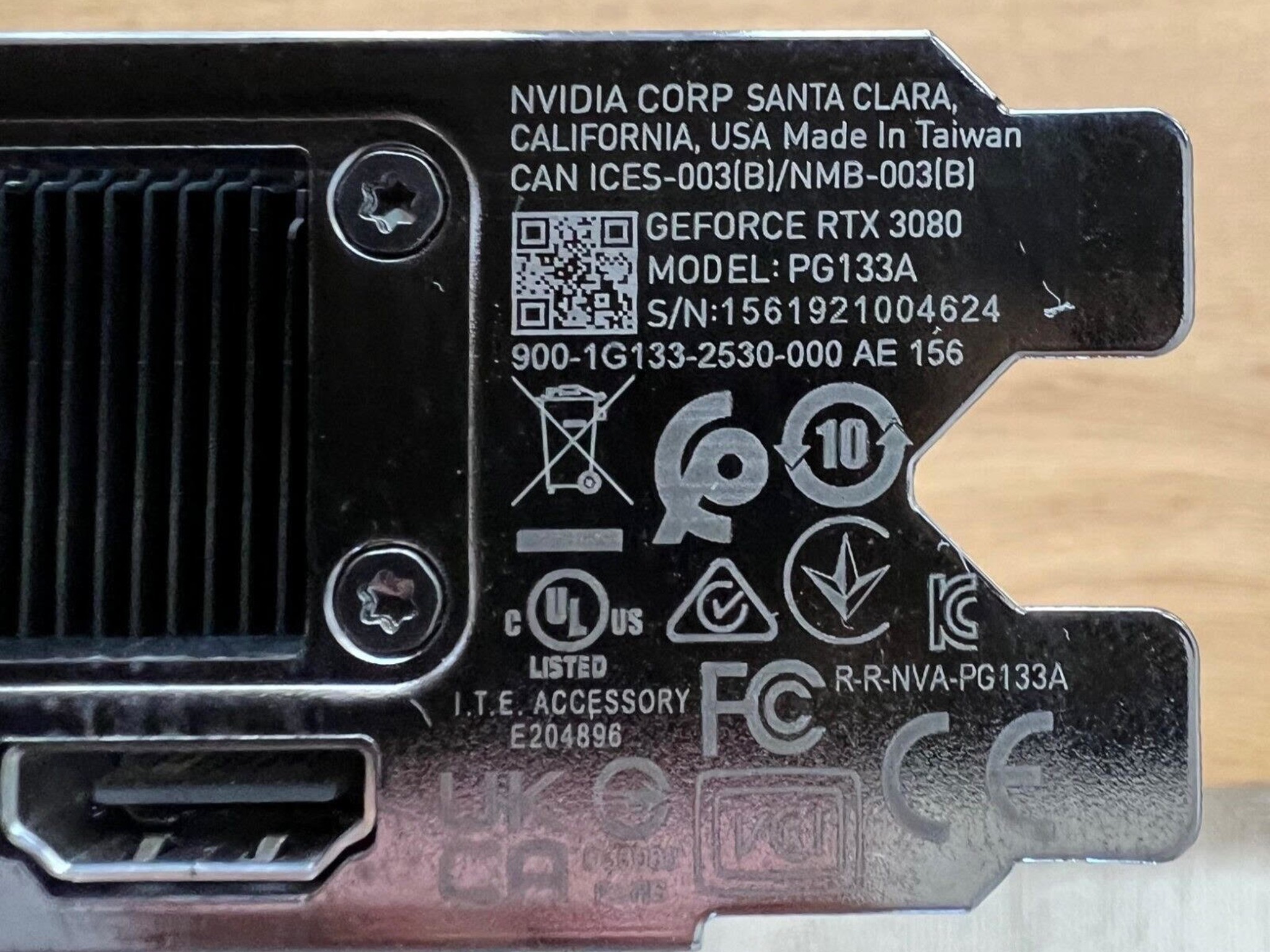 3080 10gb Founder's Edition GPU Nvidia