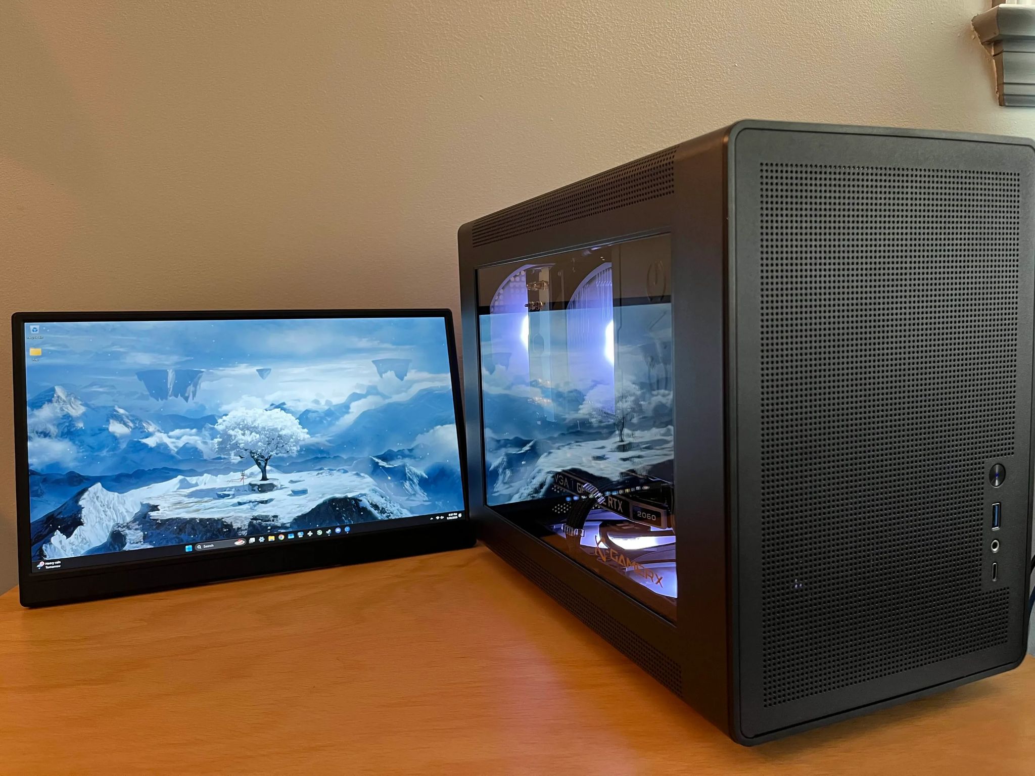 | RTX 2060 | Ryzen 7 3700X | 32GB DDR4 | 1TB Gen 4 NVMe | Windows 11 Pro | Portable Mini mATX PC