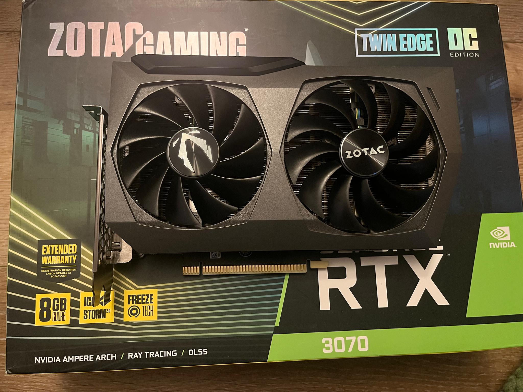 RTX 3070 Zantac gaming twin edge OC