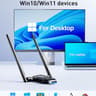 USB WiFi Adapter Desktop PC 1300Mbps Wi-Fi 5G 2.4G USB 3.0 Wireless Adapter with WiFi Antenna 2pk