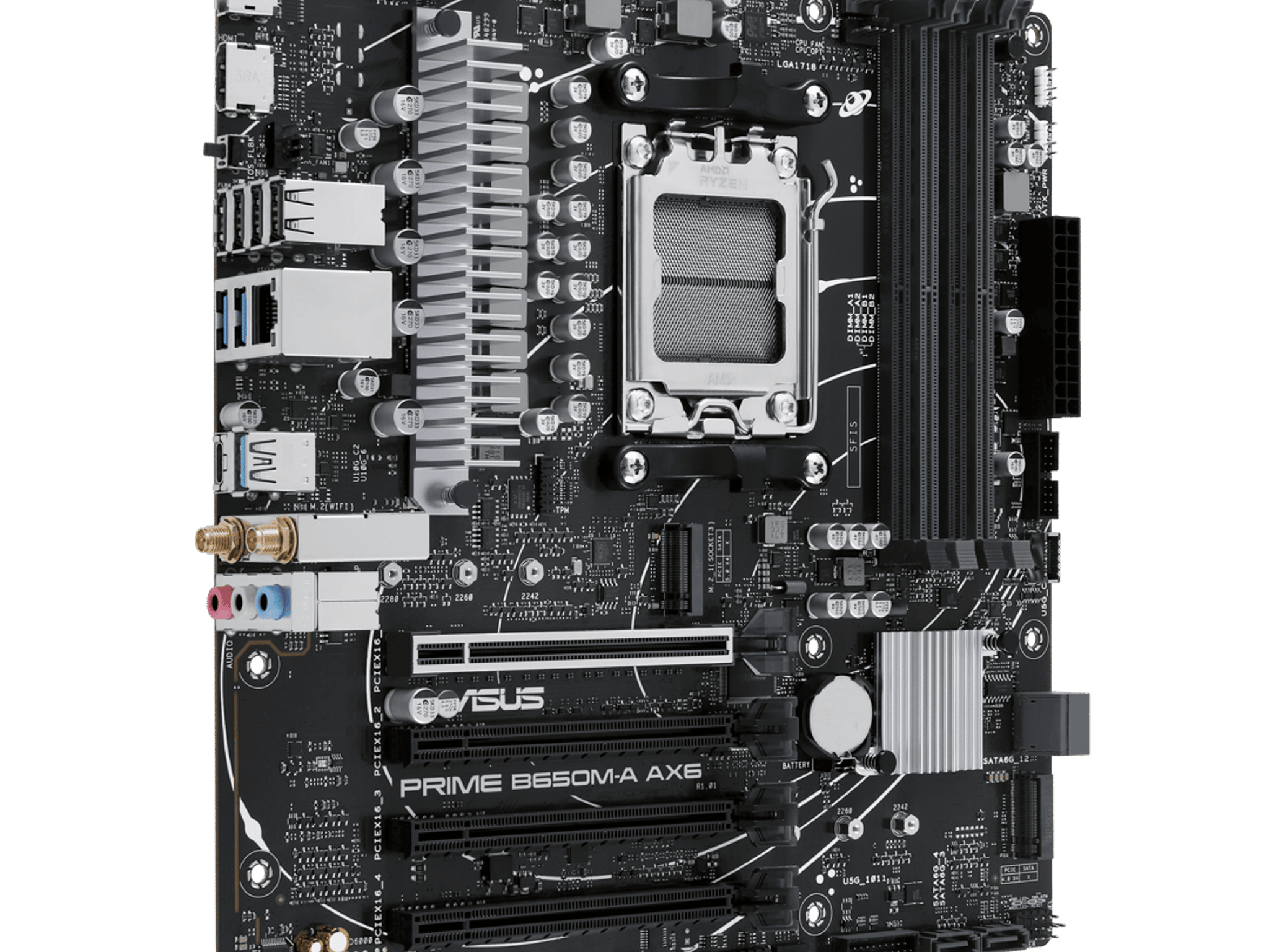 ASUS PRIME B650M-A AX6 AMD AM5 MicroATX Desktop Motherboard