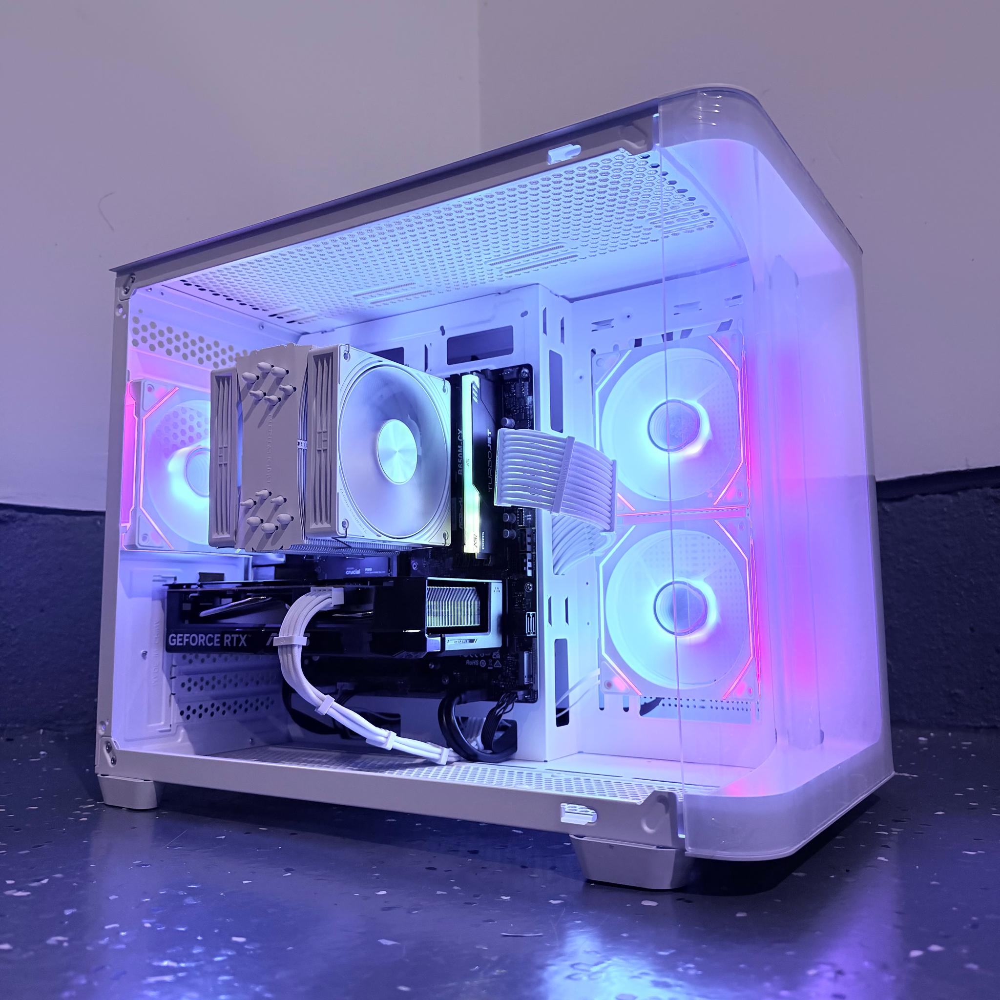 ⚪️"Polar Halo"🌈| 1440p Gaming | RTX 5060 | Ryzen 7 8700F | 16GB DDR5 | 1TB SSD | Free Shipping