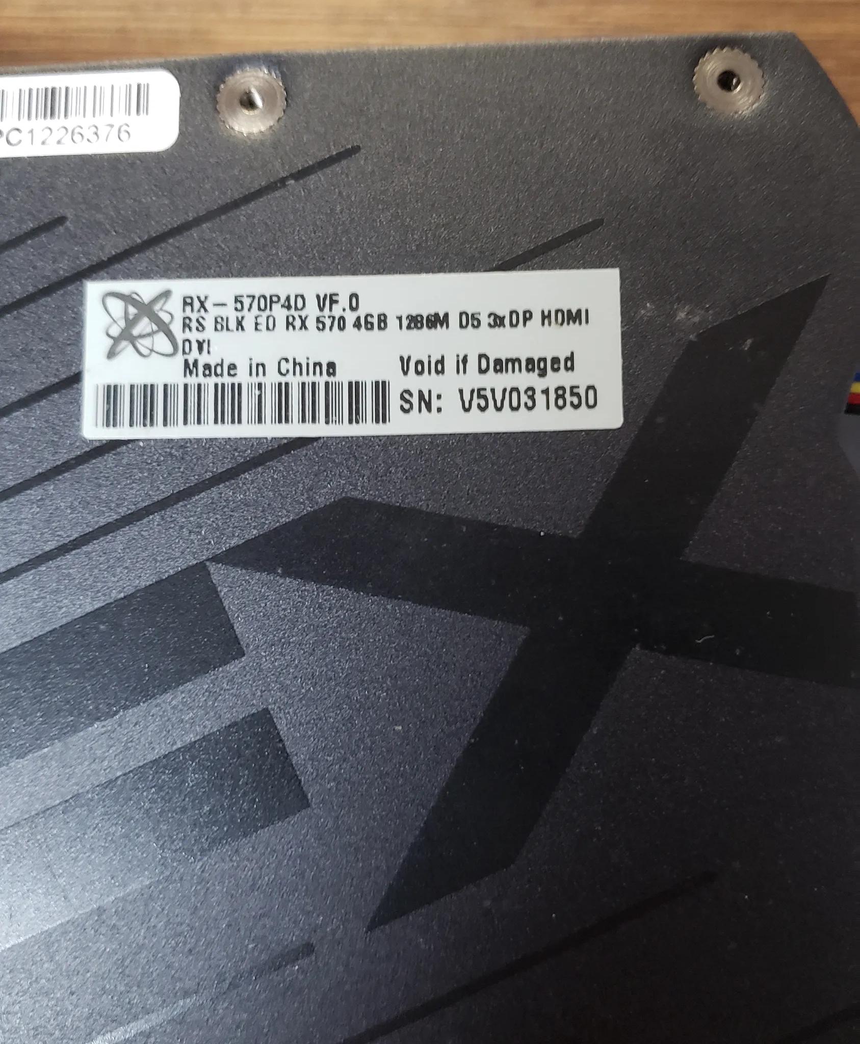 XFX RX 570 4gb graphics card