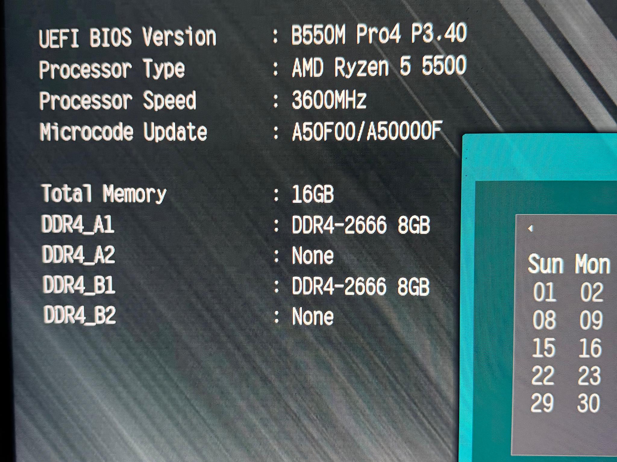 Ryzen 5 5500 + B550 + 16GB ddr4