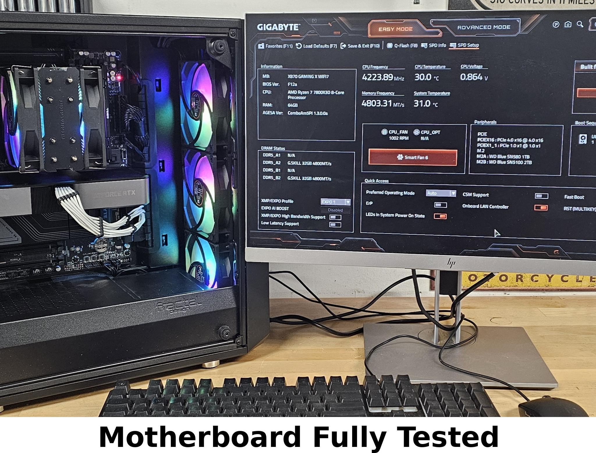 Gigabyte X870 GAMING X WIFI AMD AM5 DDR5 ATX Motherboard