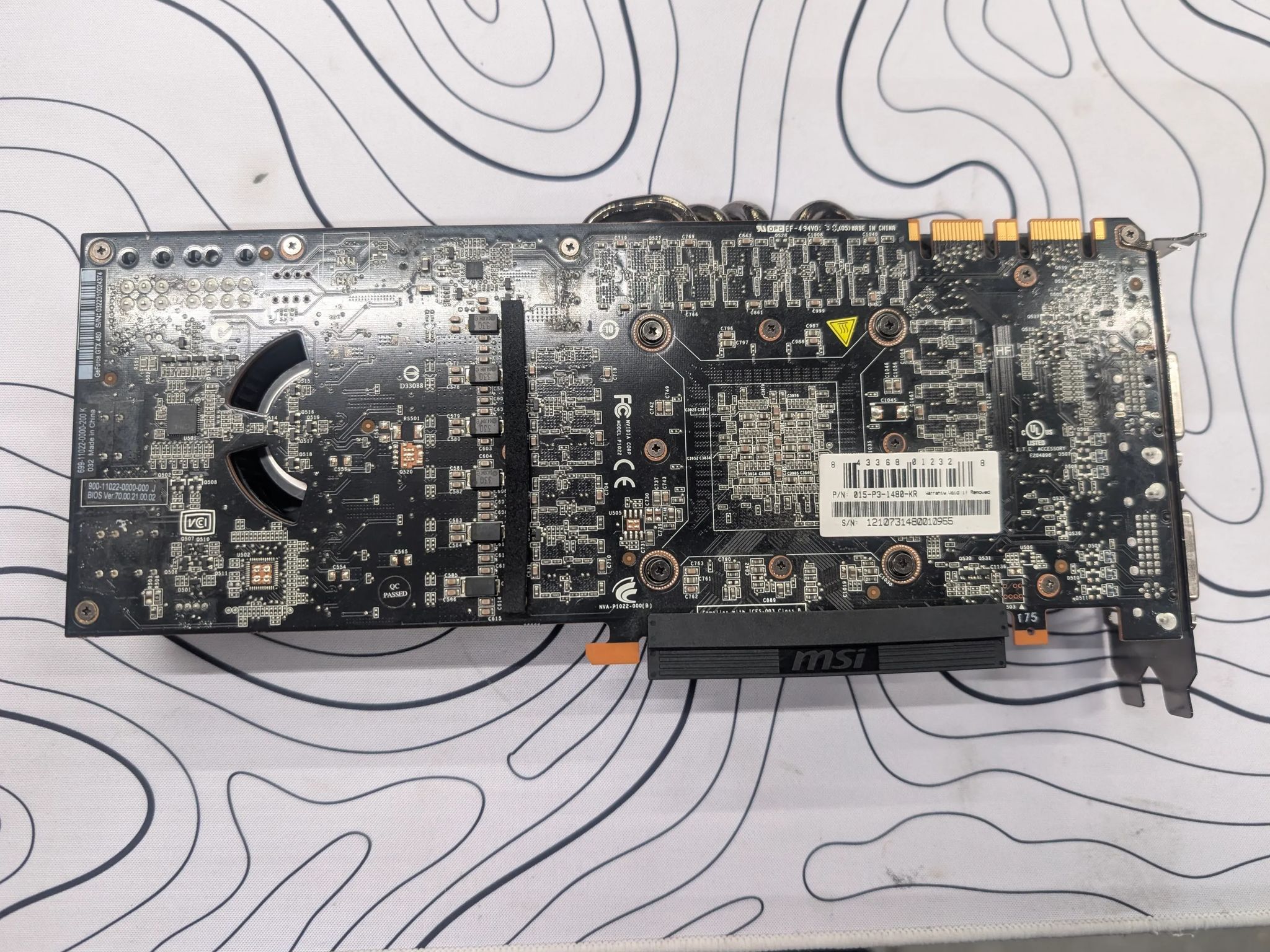 EVGA GeForce GTX 480 - Used 015-P3-1480-KR