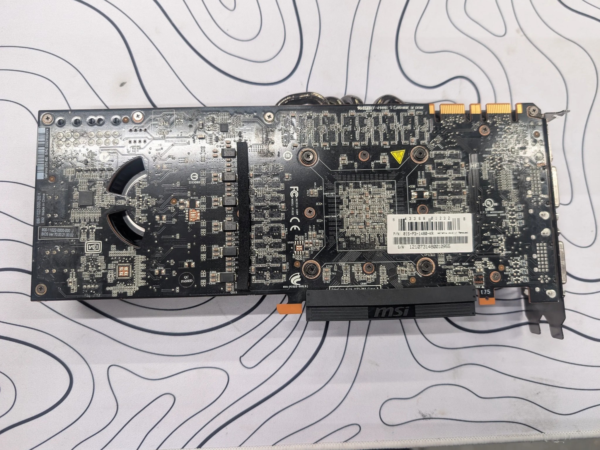 EVGA GeForce GTX 480 - Used 015-P3-1480-KR