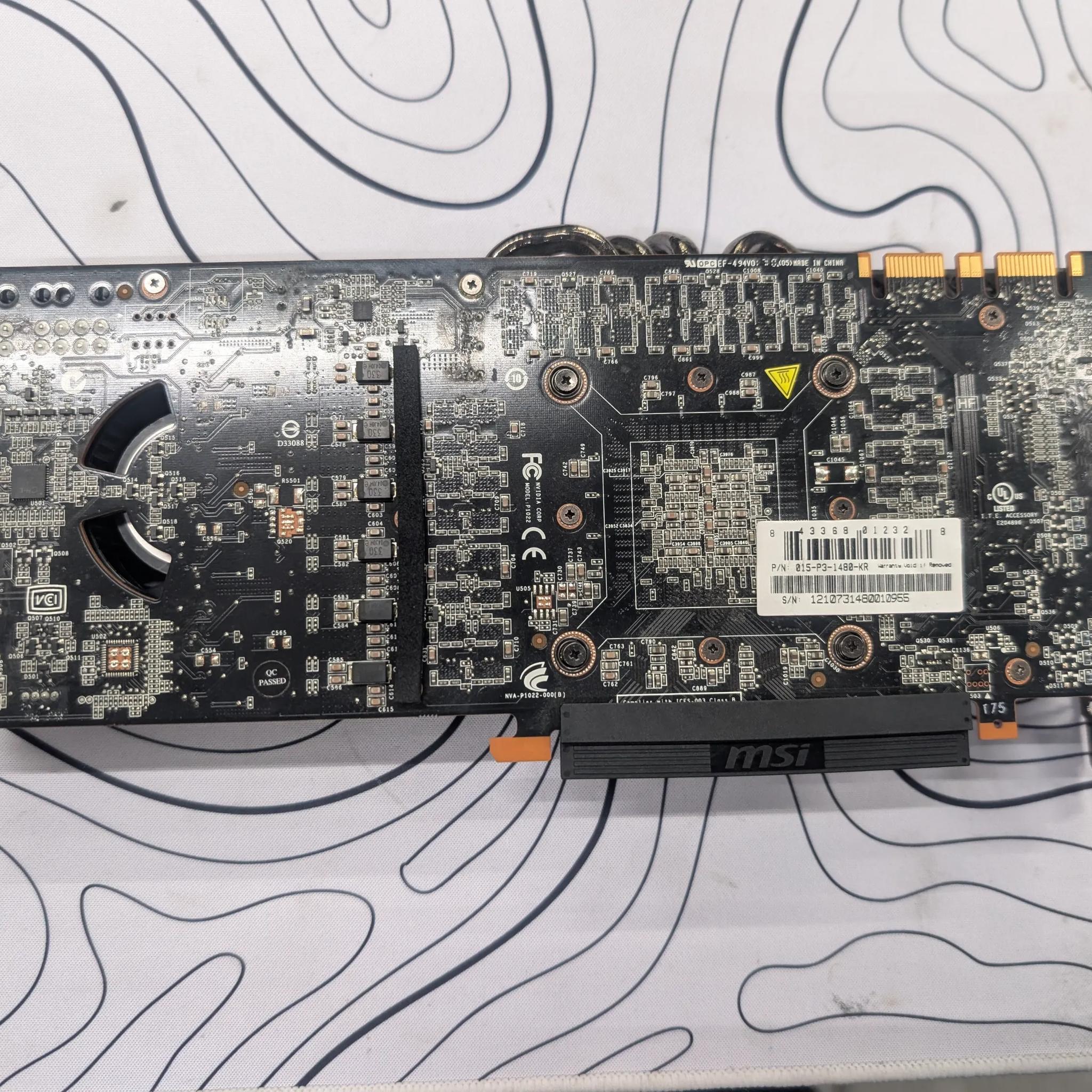 EVGA GeForce GTX 480 - Used 015-P3-1480-KR