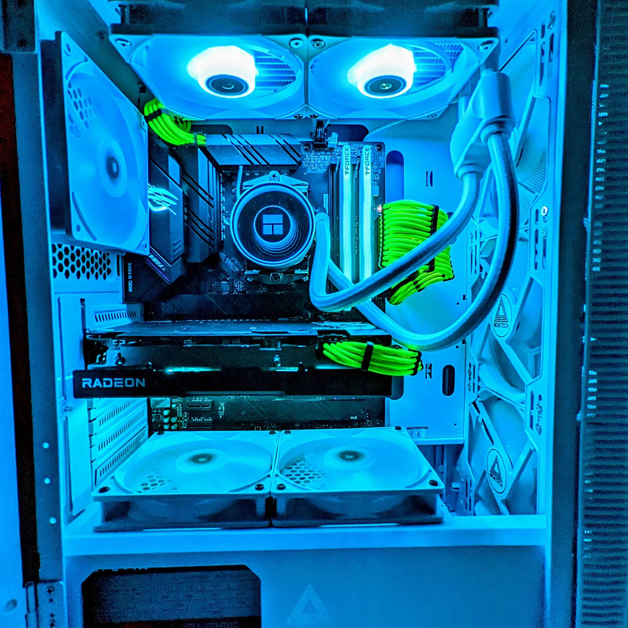 ⚪️Liquid-Cooled 💦⚪️Gaming PC |RX 6650XT| Ryzen 5 5600G| 16GB DDR4 RAM(TFORCE)| Windows 11 Pro