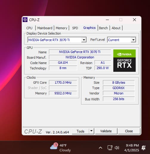Nvidia RTX 3070 Ti - Founders Edition