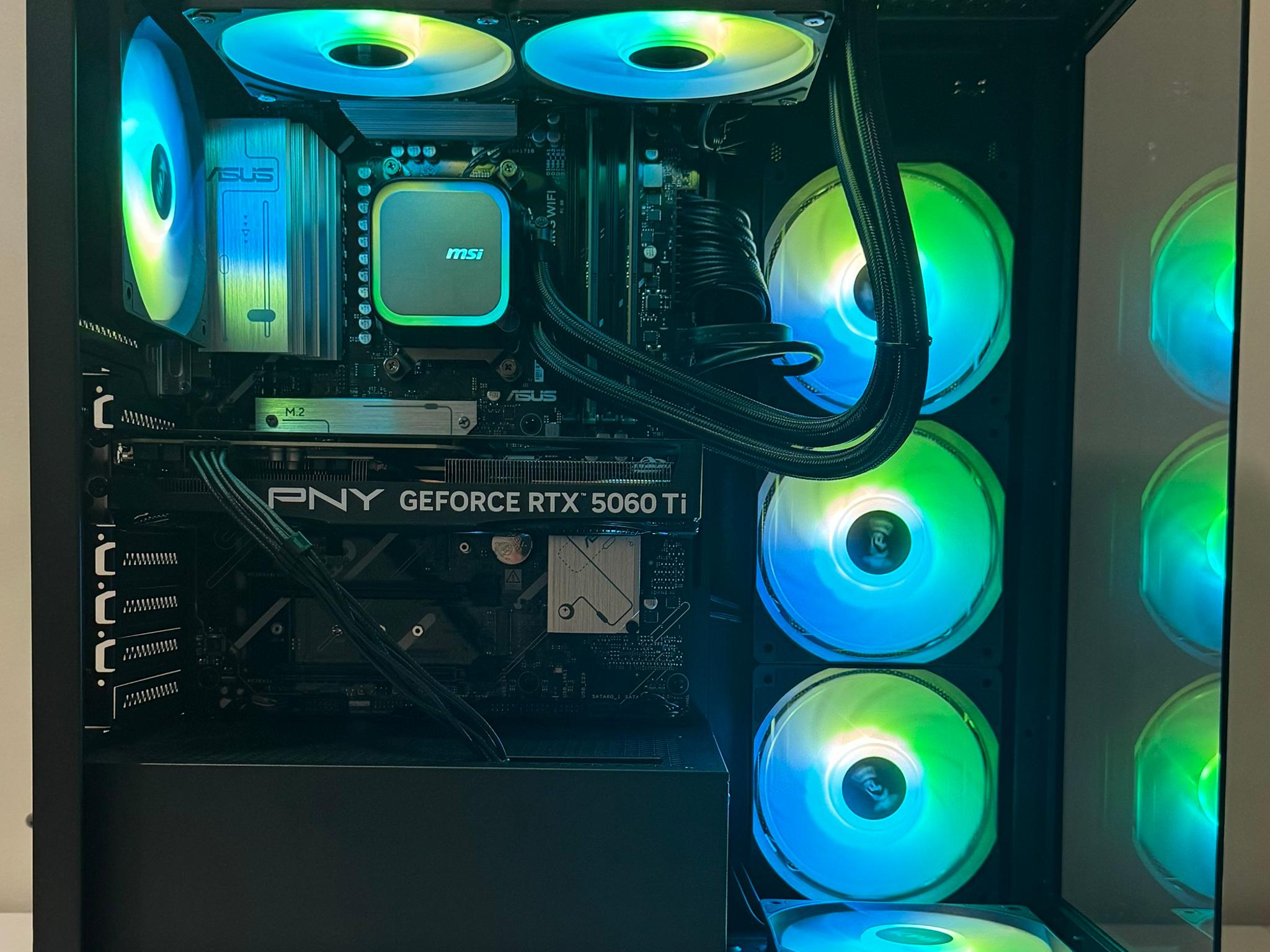 AMD X3D Ryzen 5 7500X3D 32GB DDR5 RAM GeForce RTX 5060 Ti 1TB Gen5 NVMe SSD Corsair 850W Gaming PC