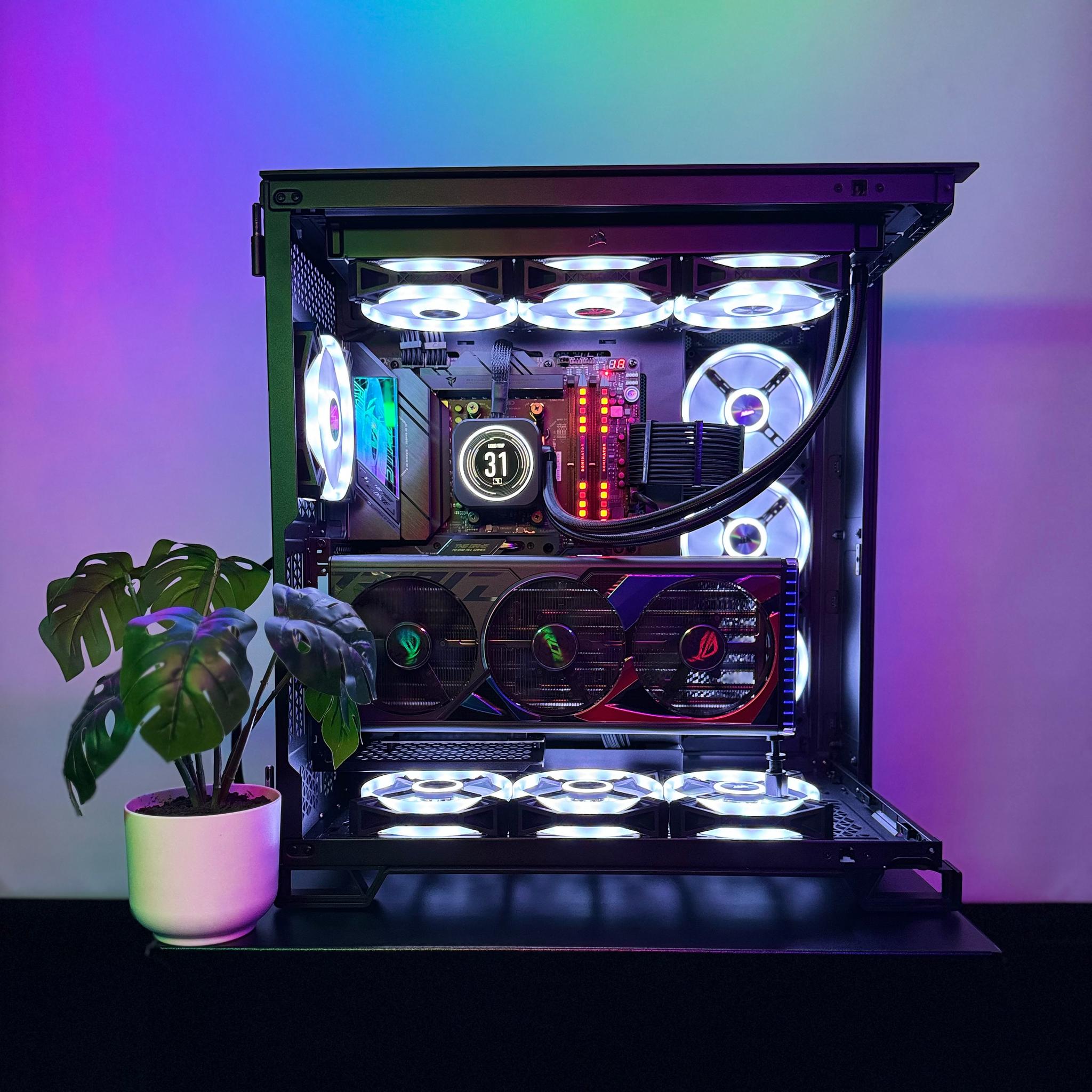 Haptix Corsair Dominator | ROG Strix 4090 OC - 7800x3D - 32GB Dominator DDR5 - 3TB | 1000w