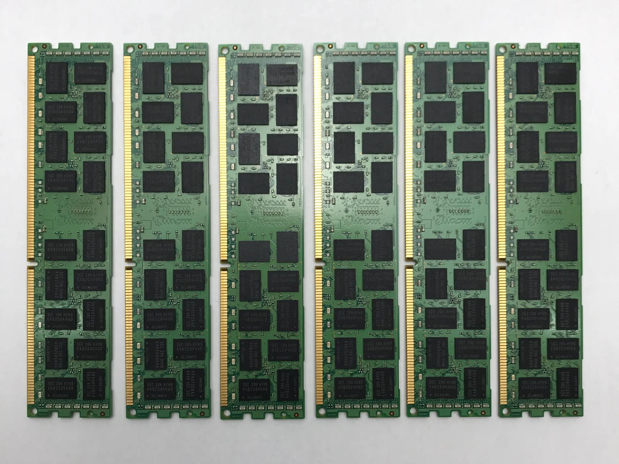 6x RAMJET ECC DDR3 8GB Sticks 8GB PC3-10600 ECC DIMM CL9  (40GB Combined)