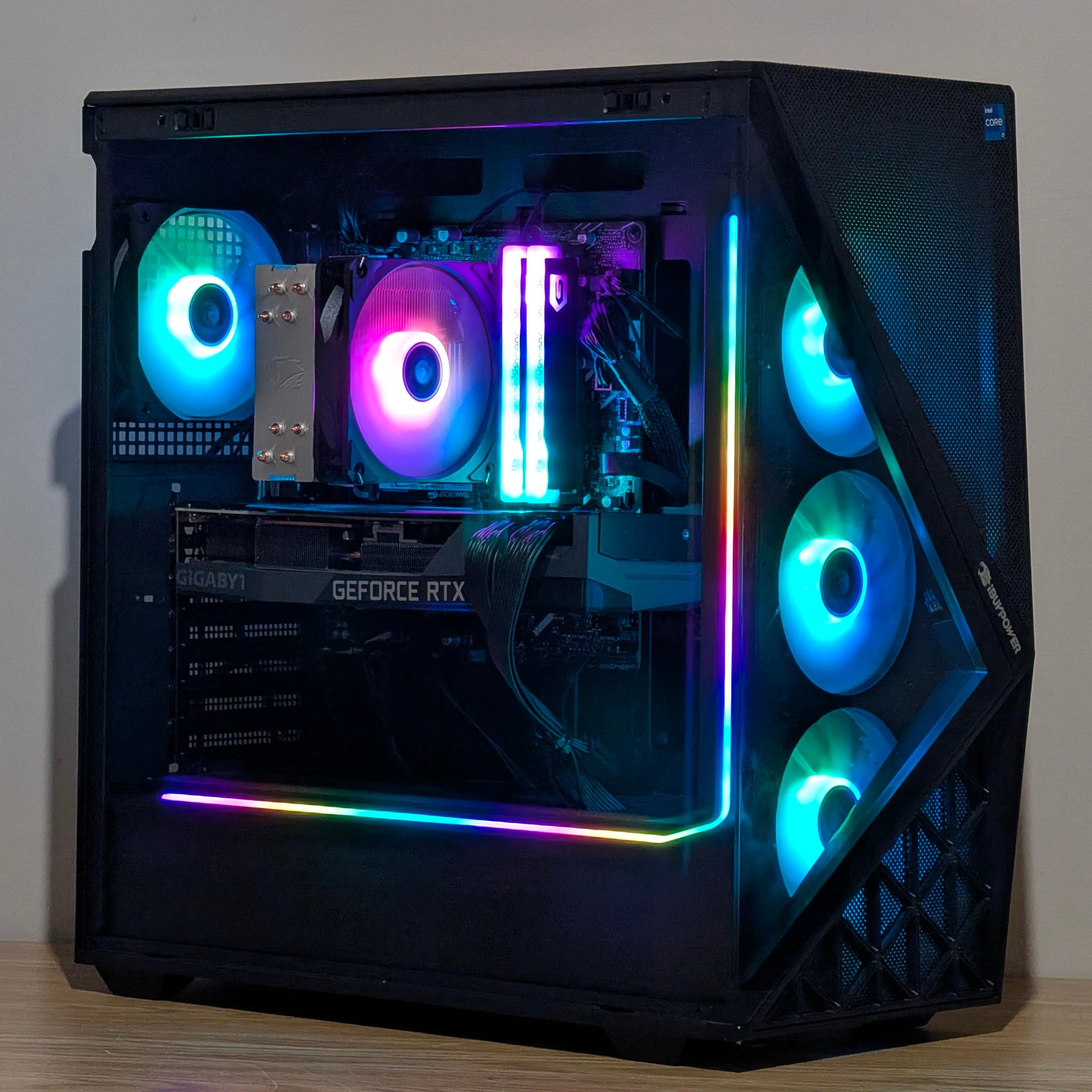 🌈🖤Intel I7 14700F | RTX 3080 TI | 32GB DDR5 | 1TB SSD | Gaming PC🖤🌈