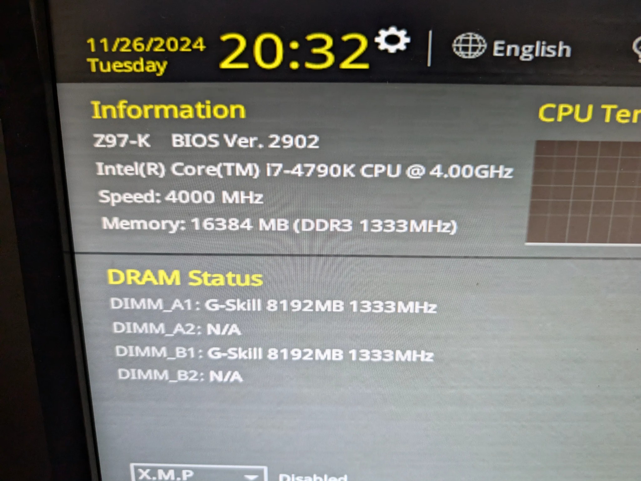 Asus Z97-K + Intel Core i7 4790K + 16gb DDR3 1600mhz