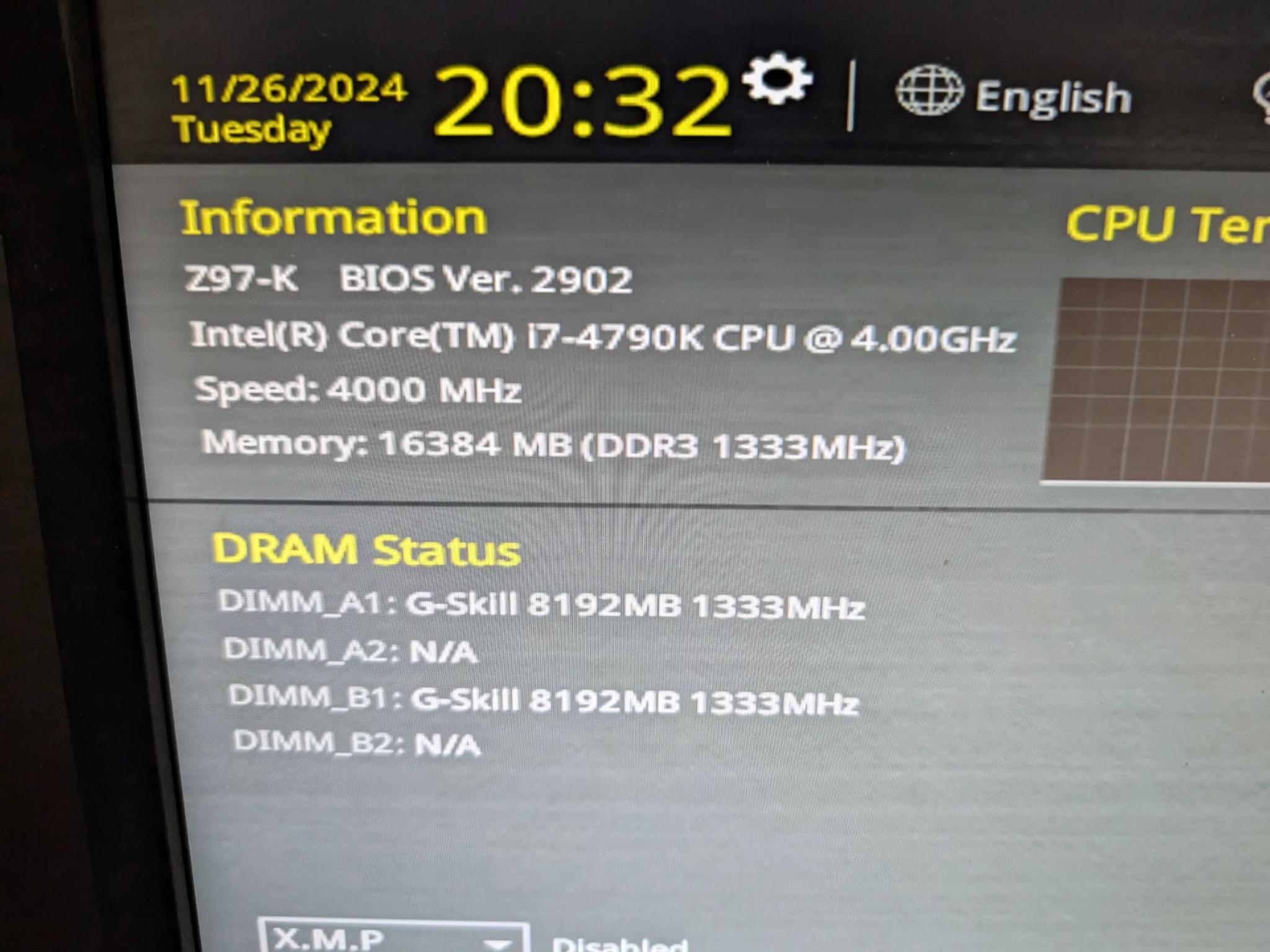 Asus Z97-K + Intel Core i7 4790K + 16gb DDR3 1600mhz