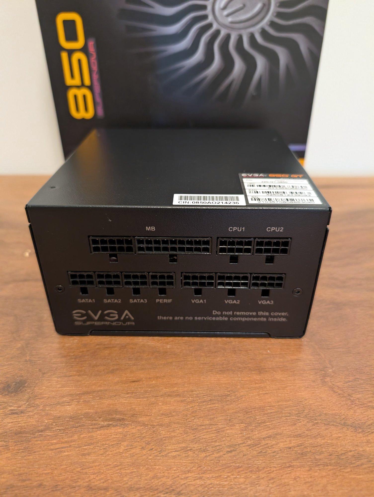 EVGA SuperNOVA 850 GT 850W 80+ Gold PSU + CableMod Sleeved Kit (Excellent Condition)
