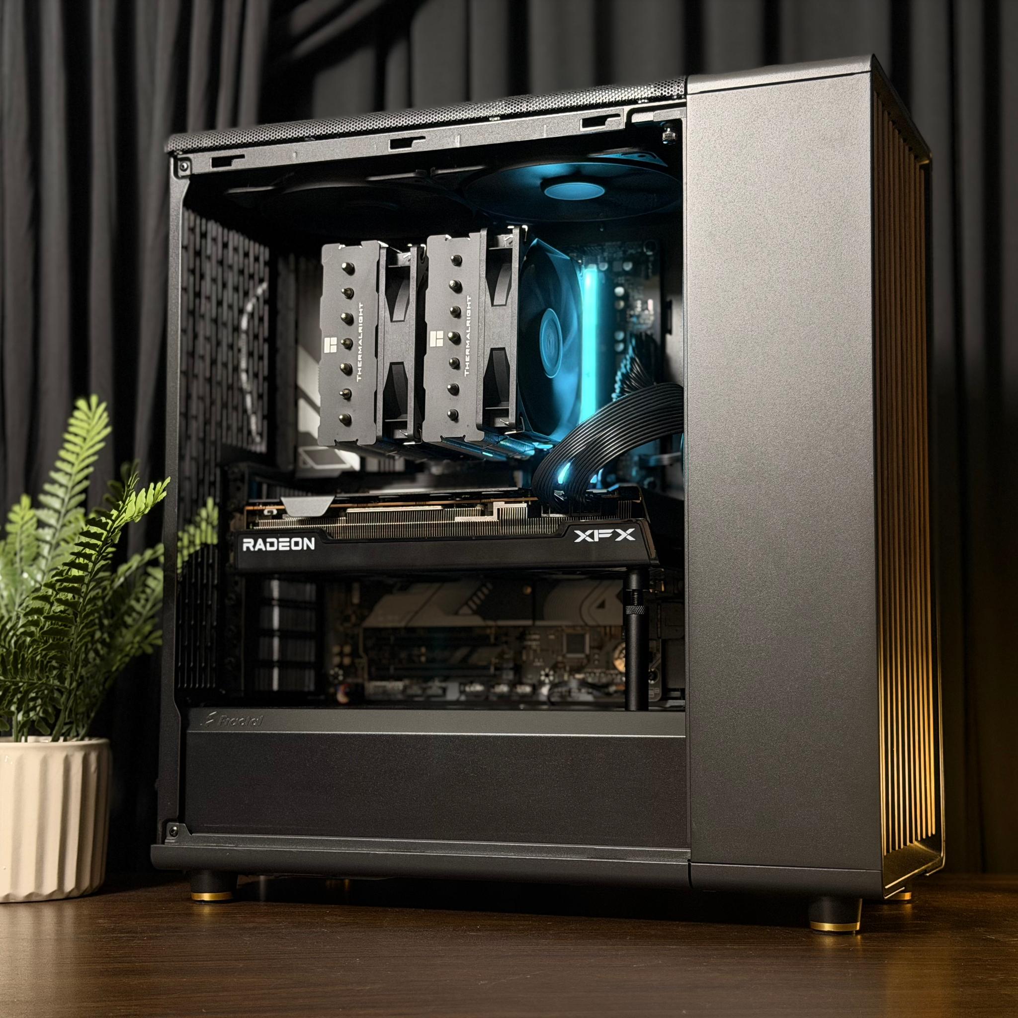 High-End Stealth PC | Ryzen 7 9700X / 64GB 6000MHz Memory / RX 7800XT / 2TB NVME SSD / 1TB HDD